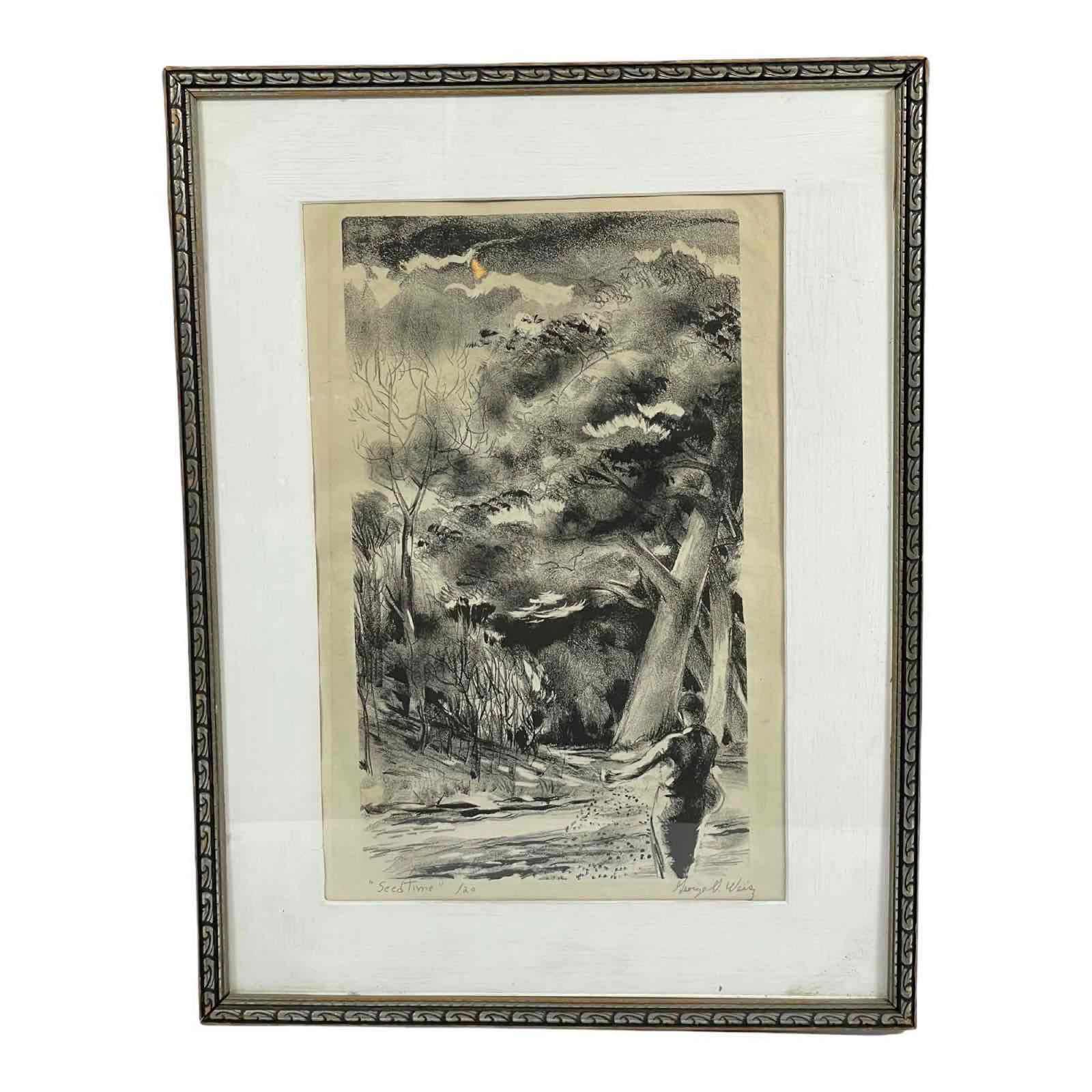 Pencil Signed George Weisz Etching Titled "Seedtime" (1 of 17)