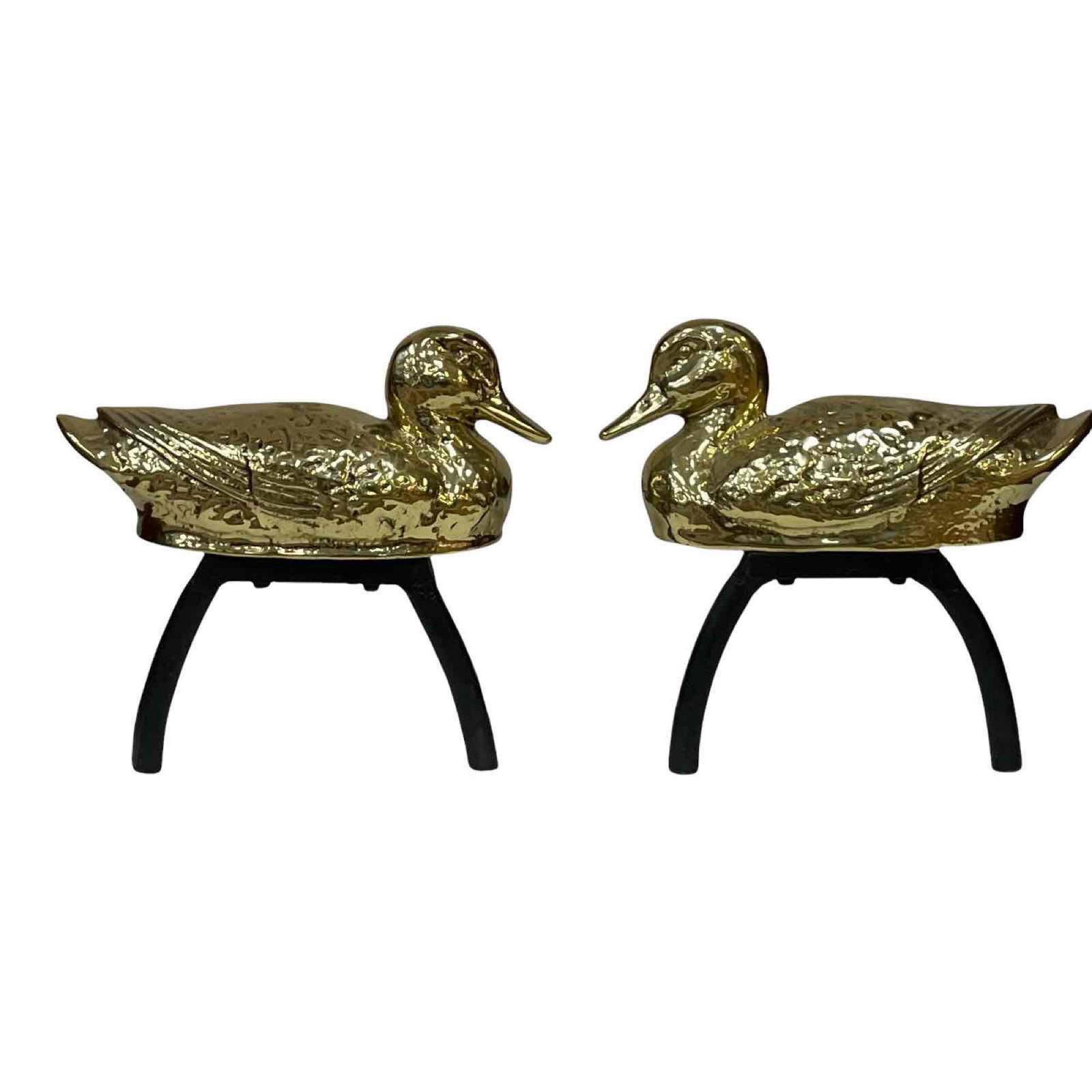 Brass Mallard Duck Andirons (1 of 15)