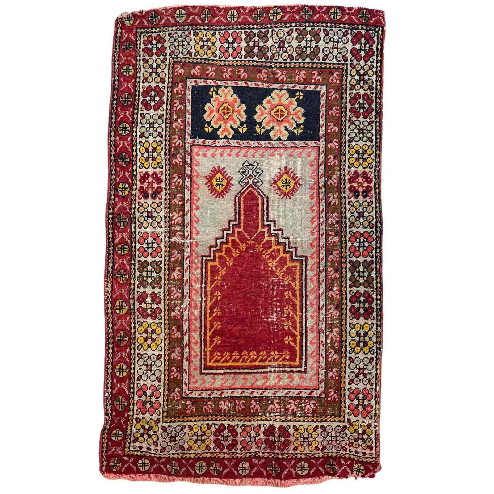 Old Antique Baluchi Hand Woven Prayer Rug (1 of 16)