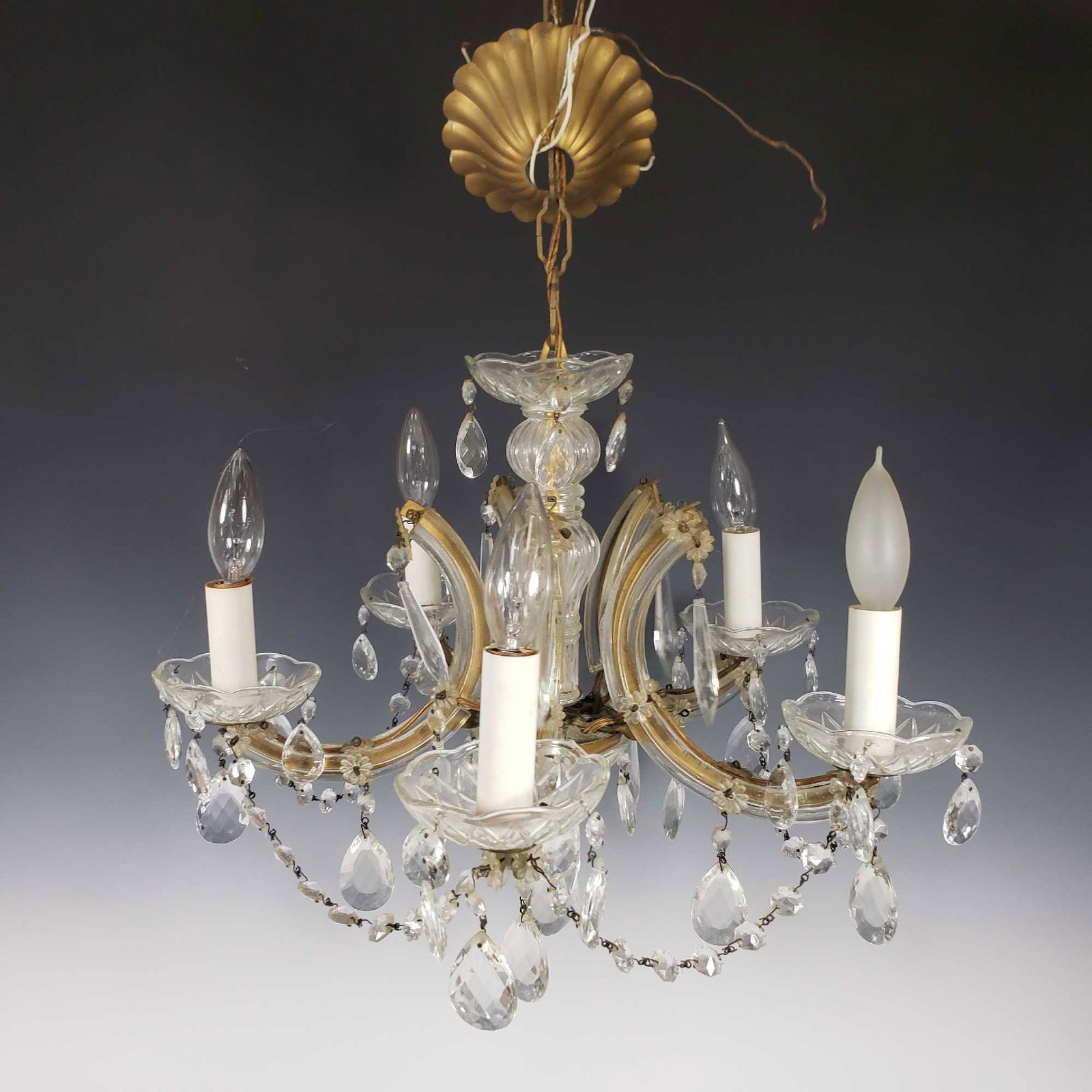 Vintage French Style Hanging Fixture - Chandelier (1 of 4)