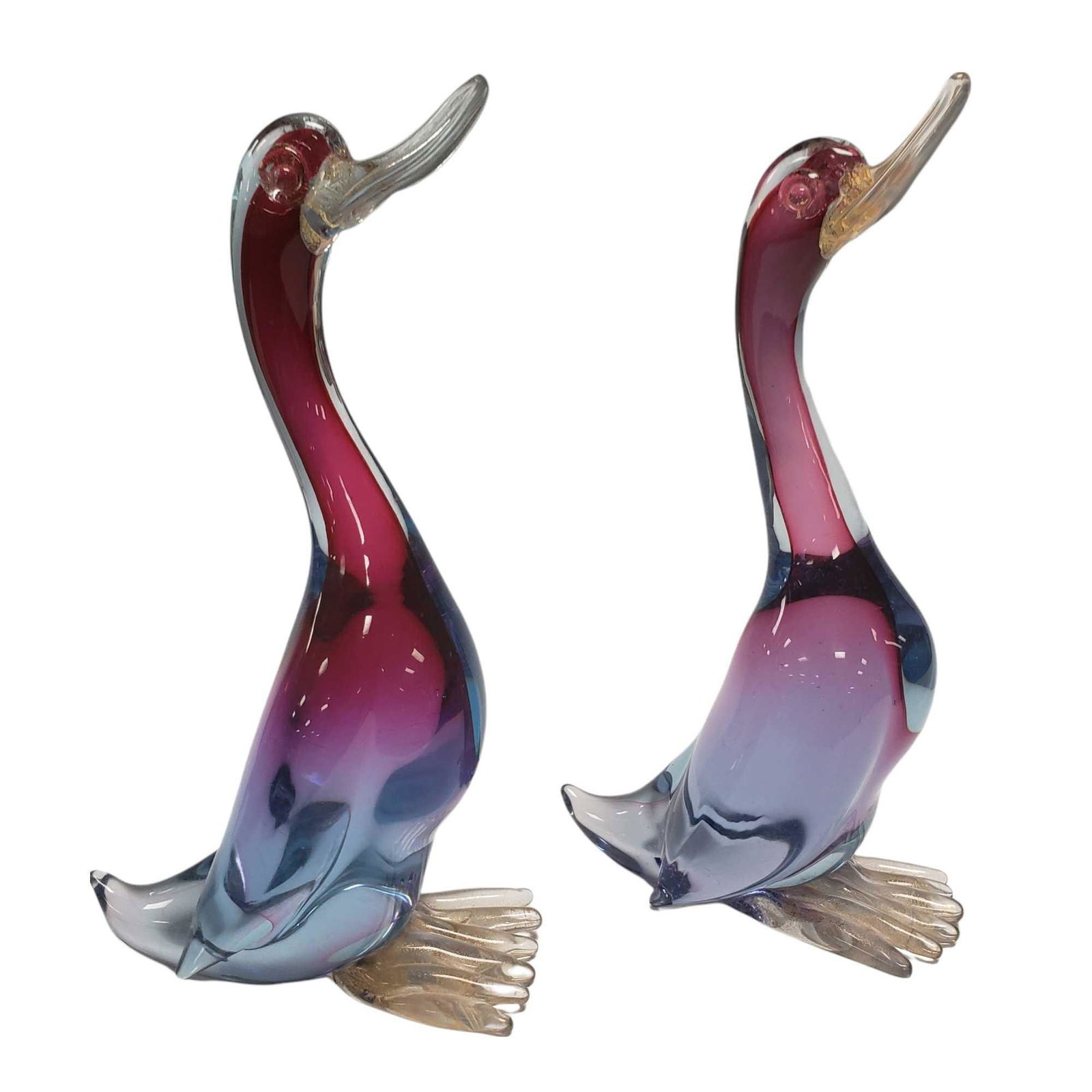 Pair of Murano Art Glass Ducks (2) (1 of 12)
