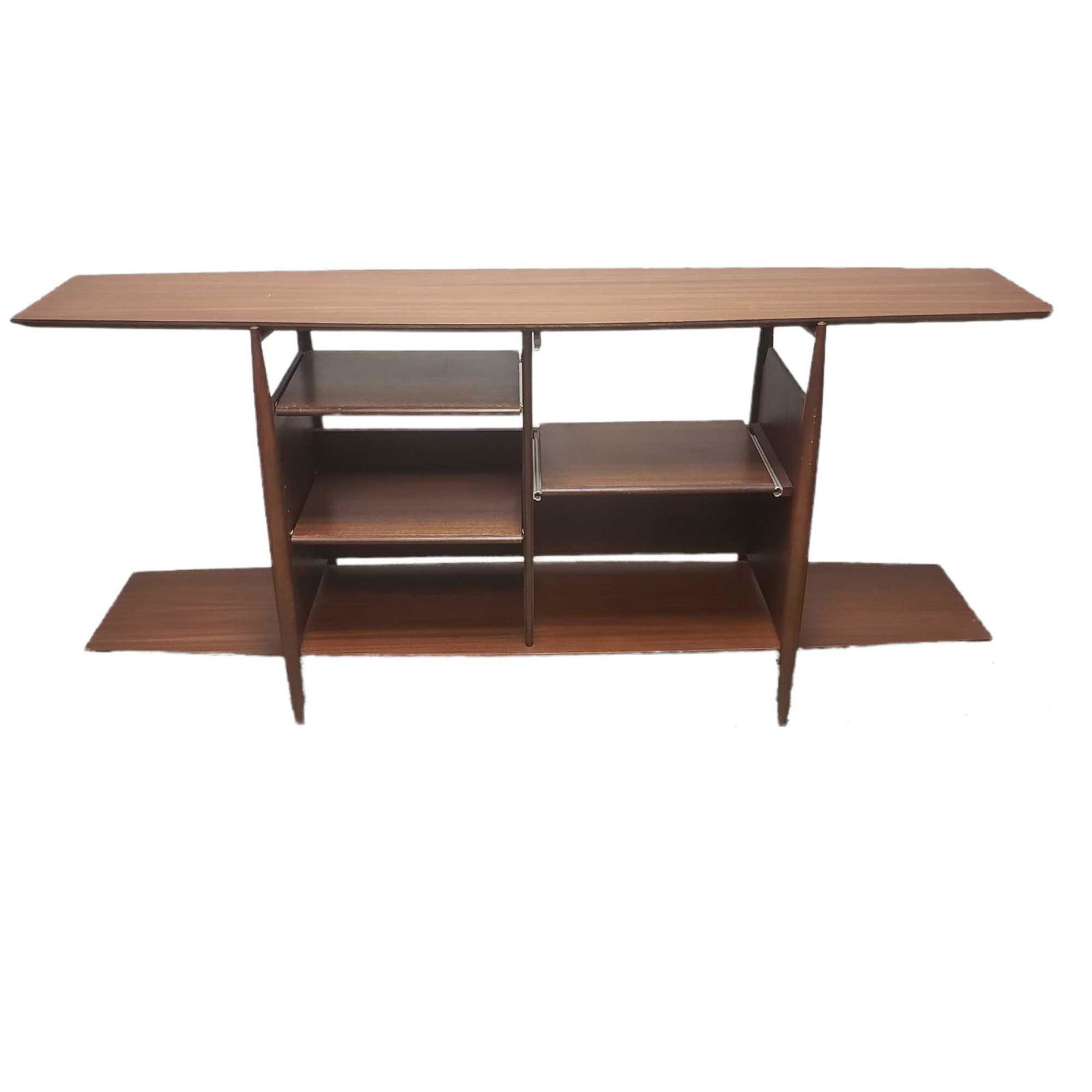 Danish Teak-wood Mid Century Surfboard Credenza (1 of 17)