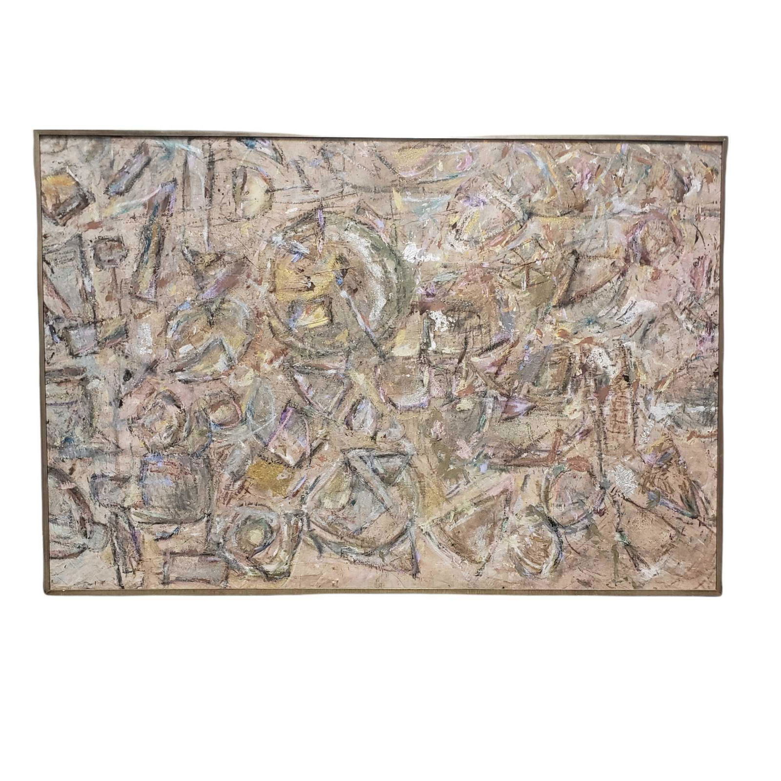 20th Century Abstract Oil on Canvas Painting (1 of 11)