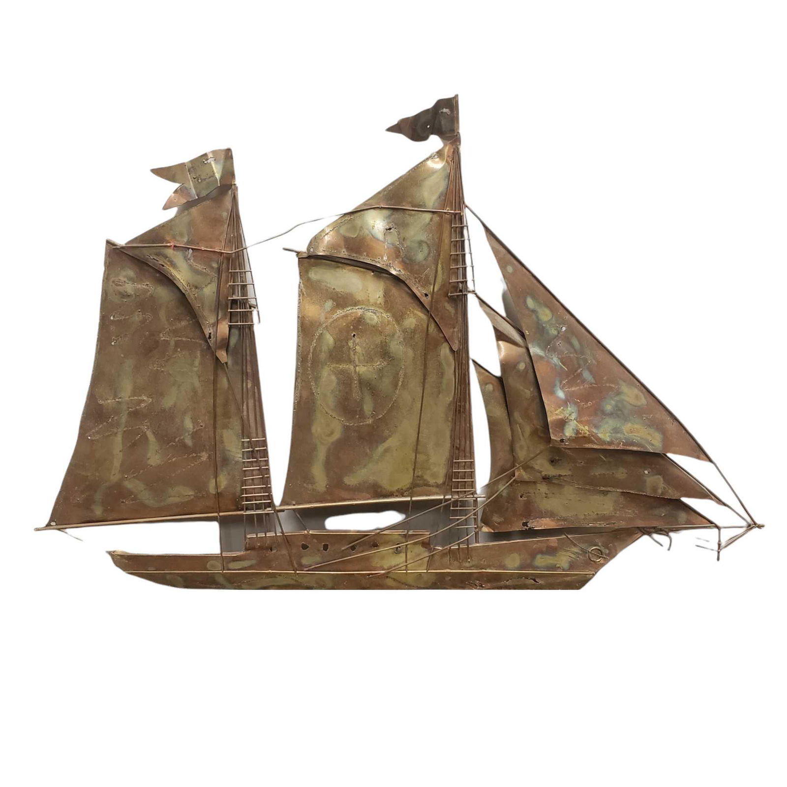 Copper Schooner Wall Art Sculpture (1 of 17)