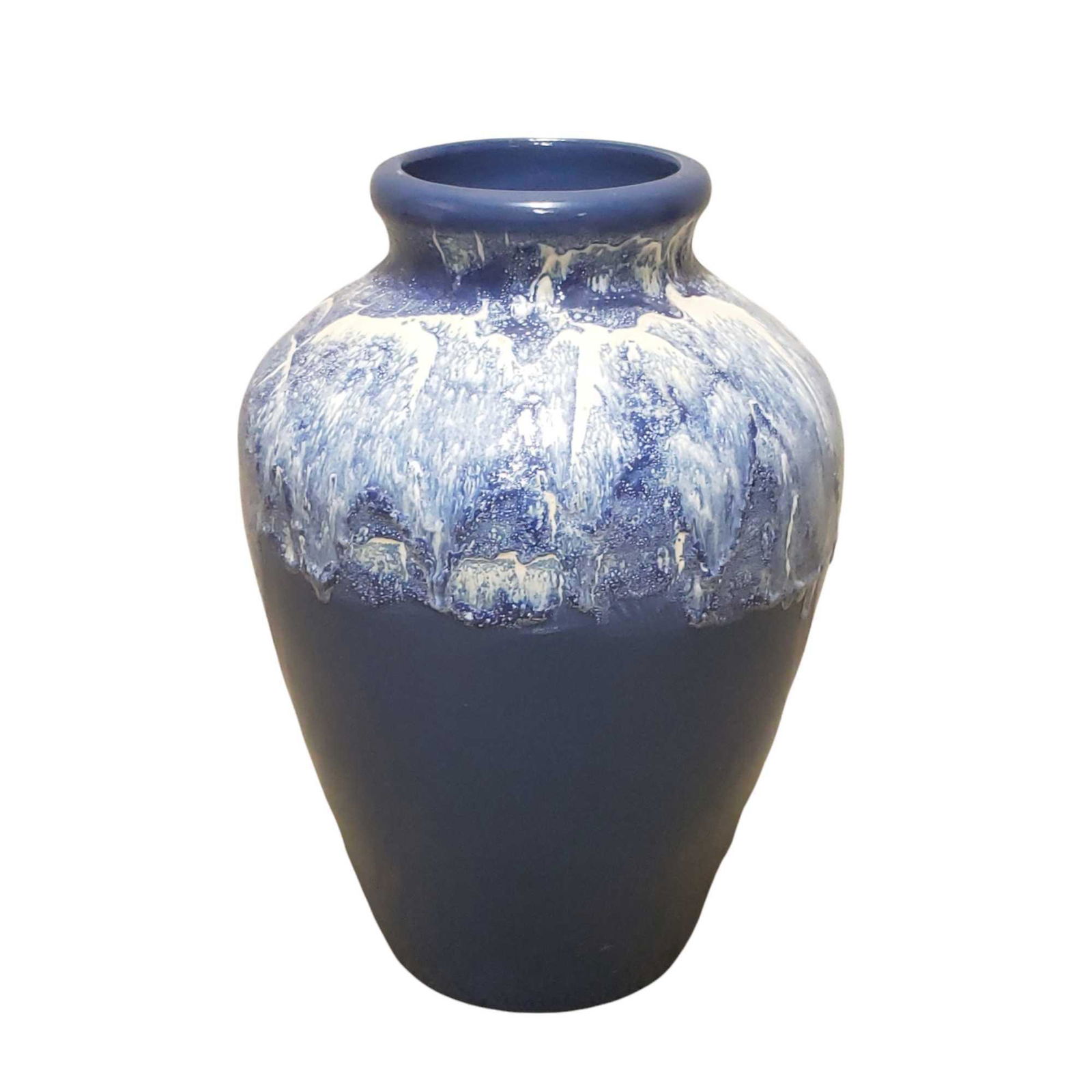 Glazed Pottery Blue and White Floor Vase (1 of 10)