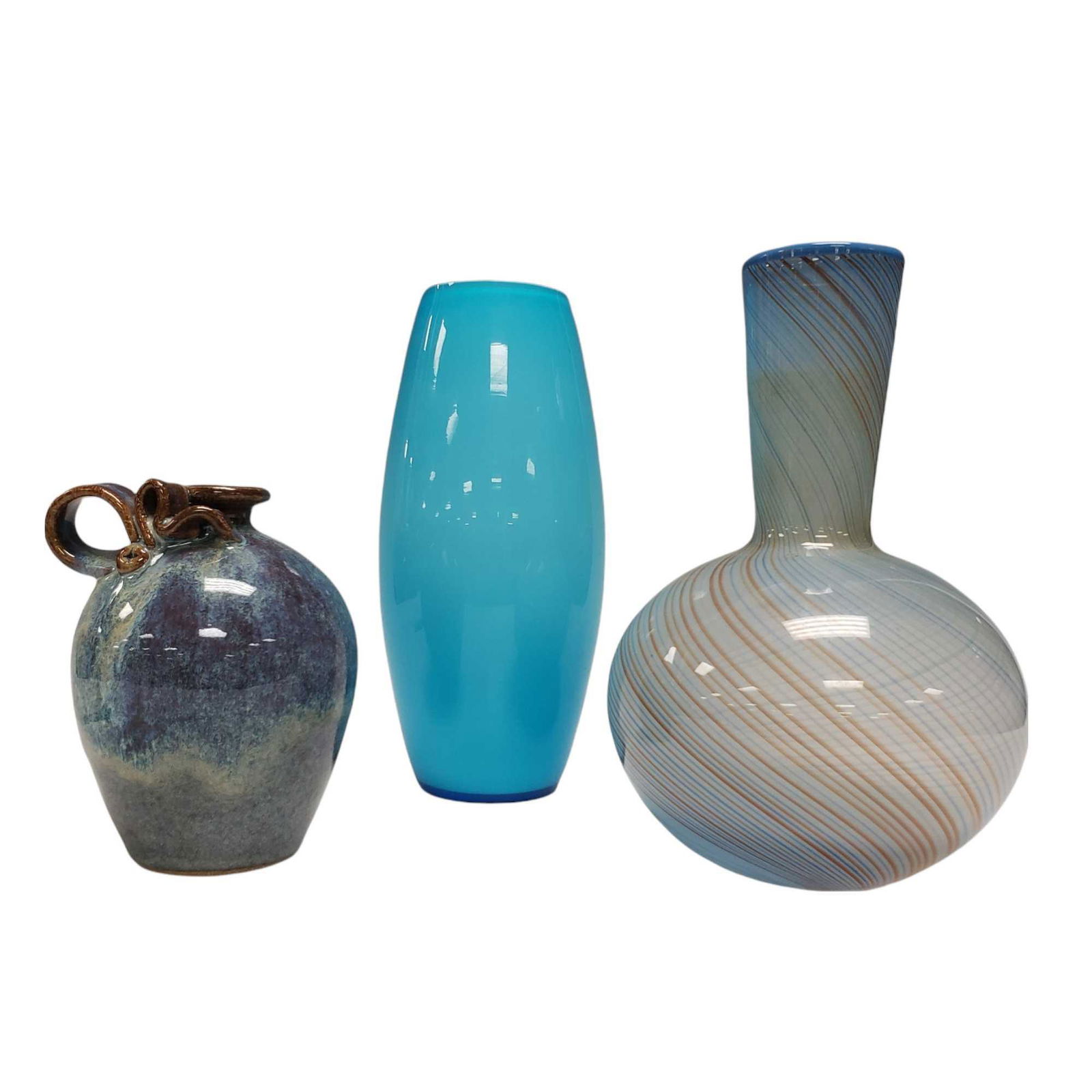 Art Glass and Glazed Pottery Vases (3) (1 of 15)