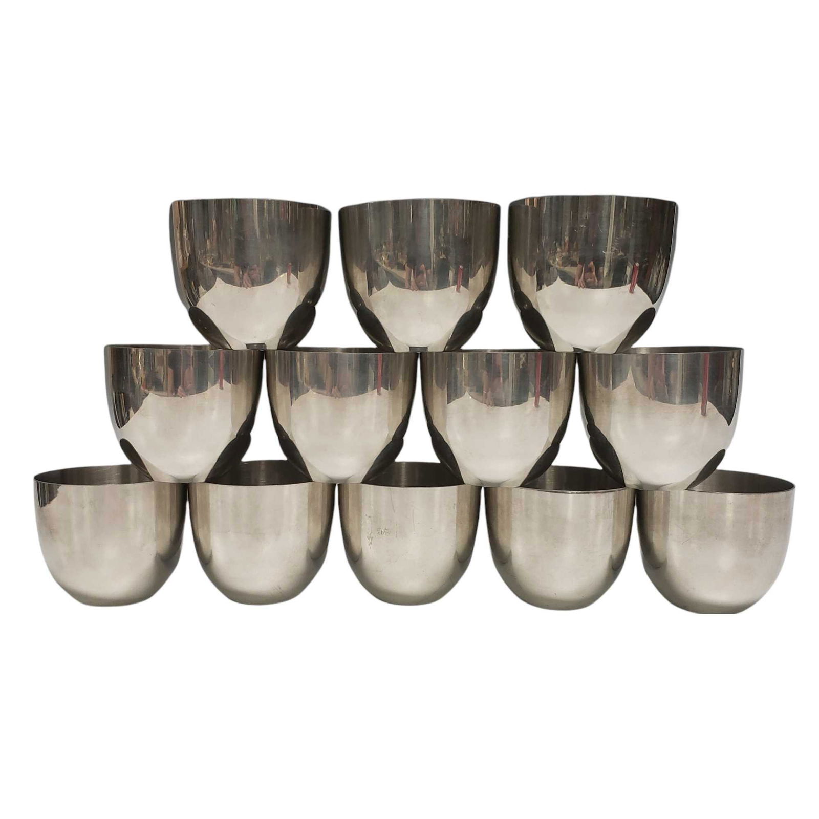 Twelve Stieff Pewter Jefferson Cups (12) (1 of 7)