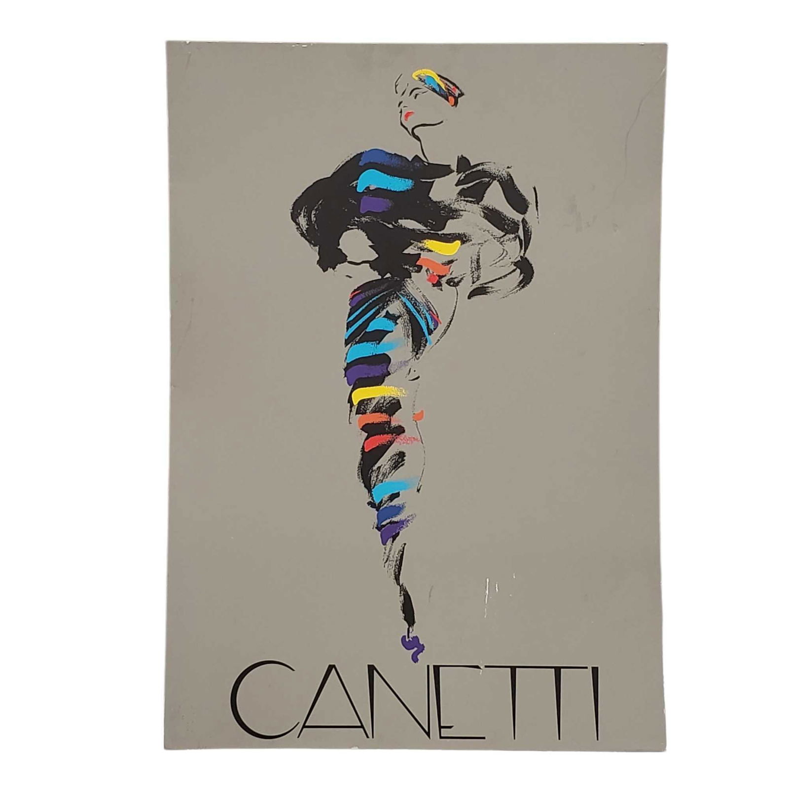 CANETTI 1985 Abstract Poster Made in France (1 of 10)