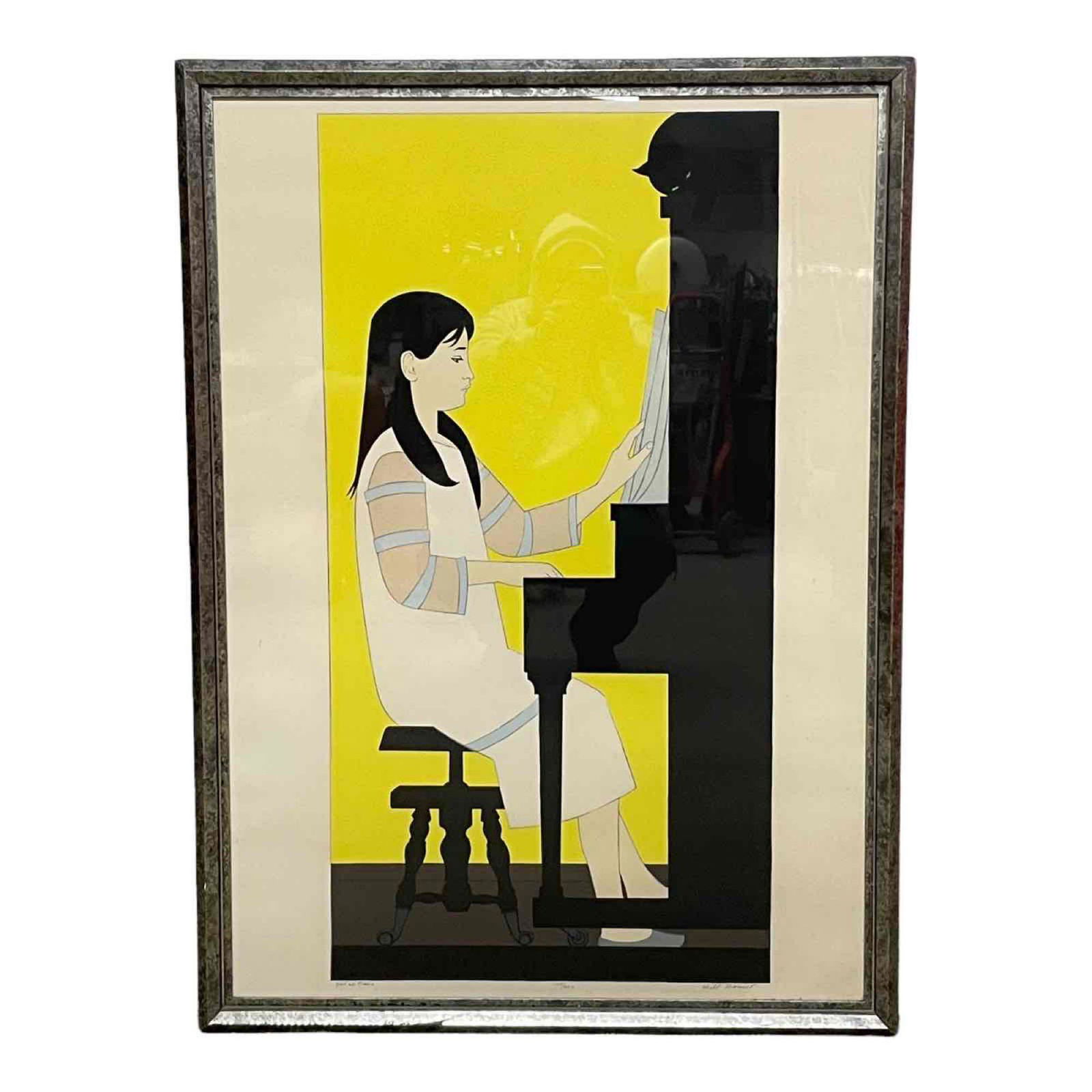 Signed Will Barnet - Girl at Piano (1 of 20)