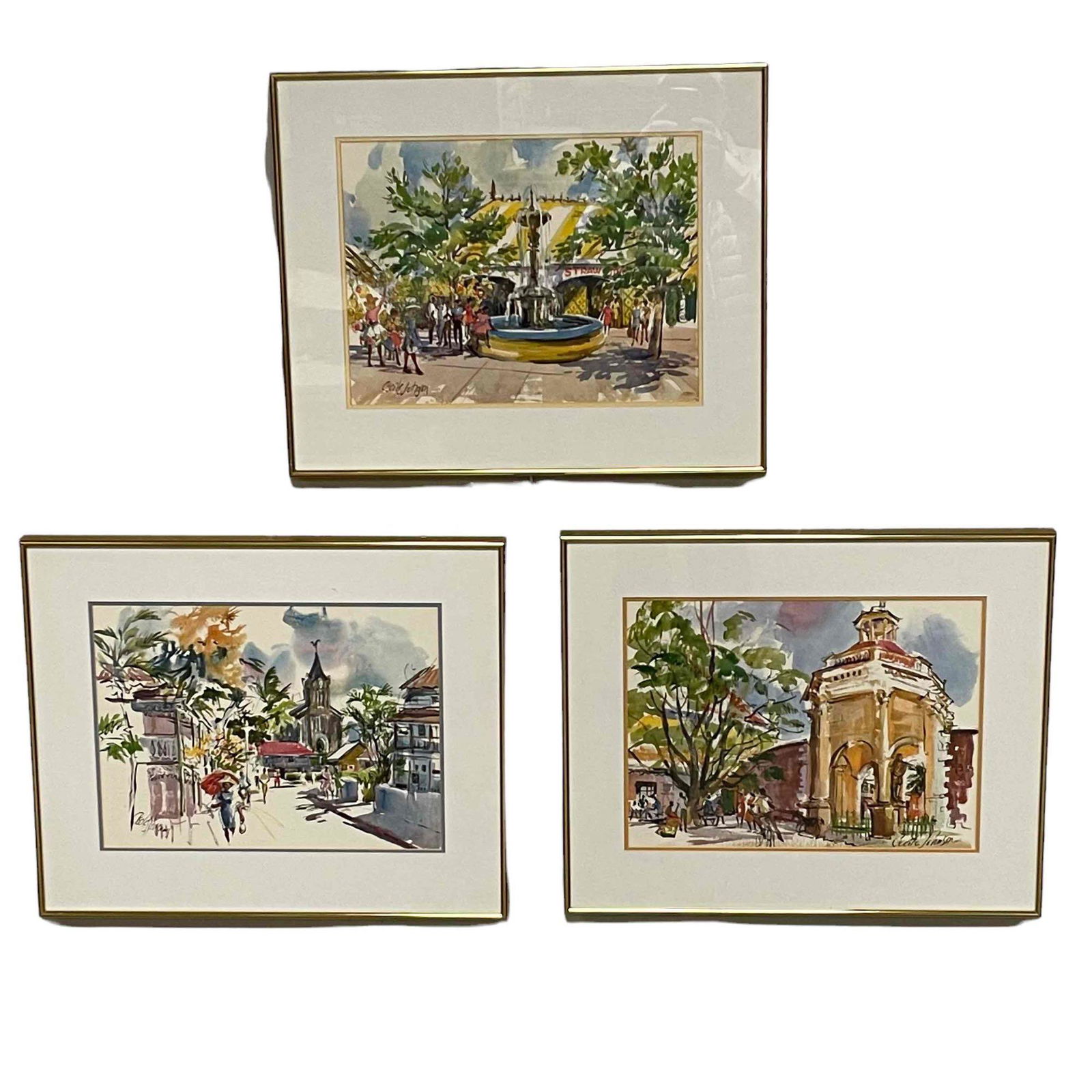 Three (3) Cecile Johnson Framed Lithographs (1 of 20)