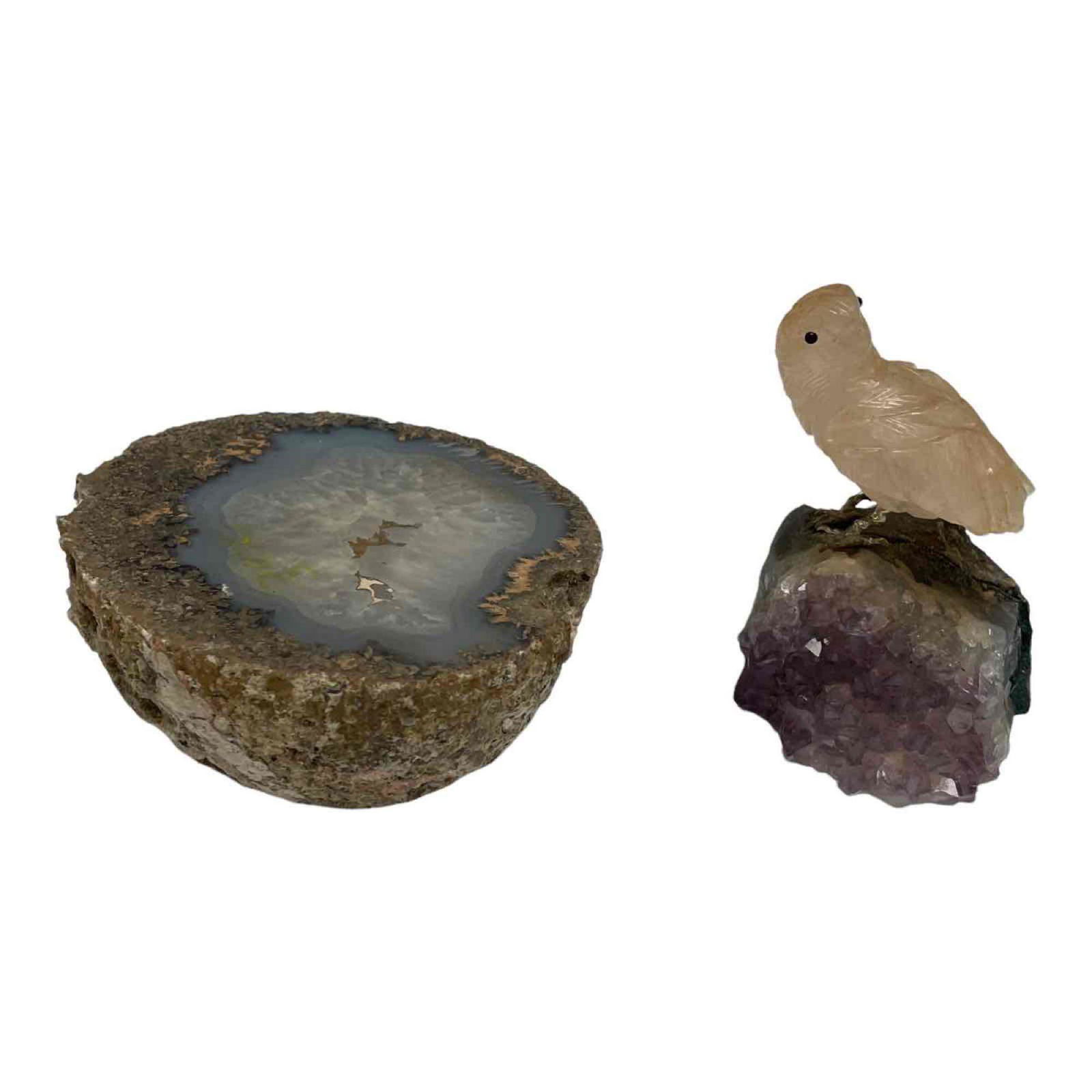 Geode and Amethyst with Carved Bird (2) (1 of 15)