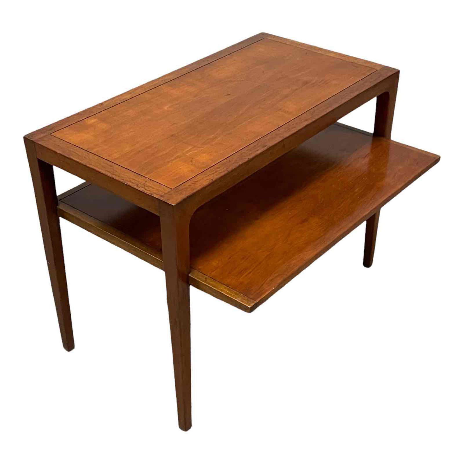 Drexel Counterpoint 1960â€™s Walnut Two Tier End Table (1 of 20)