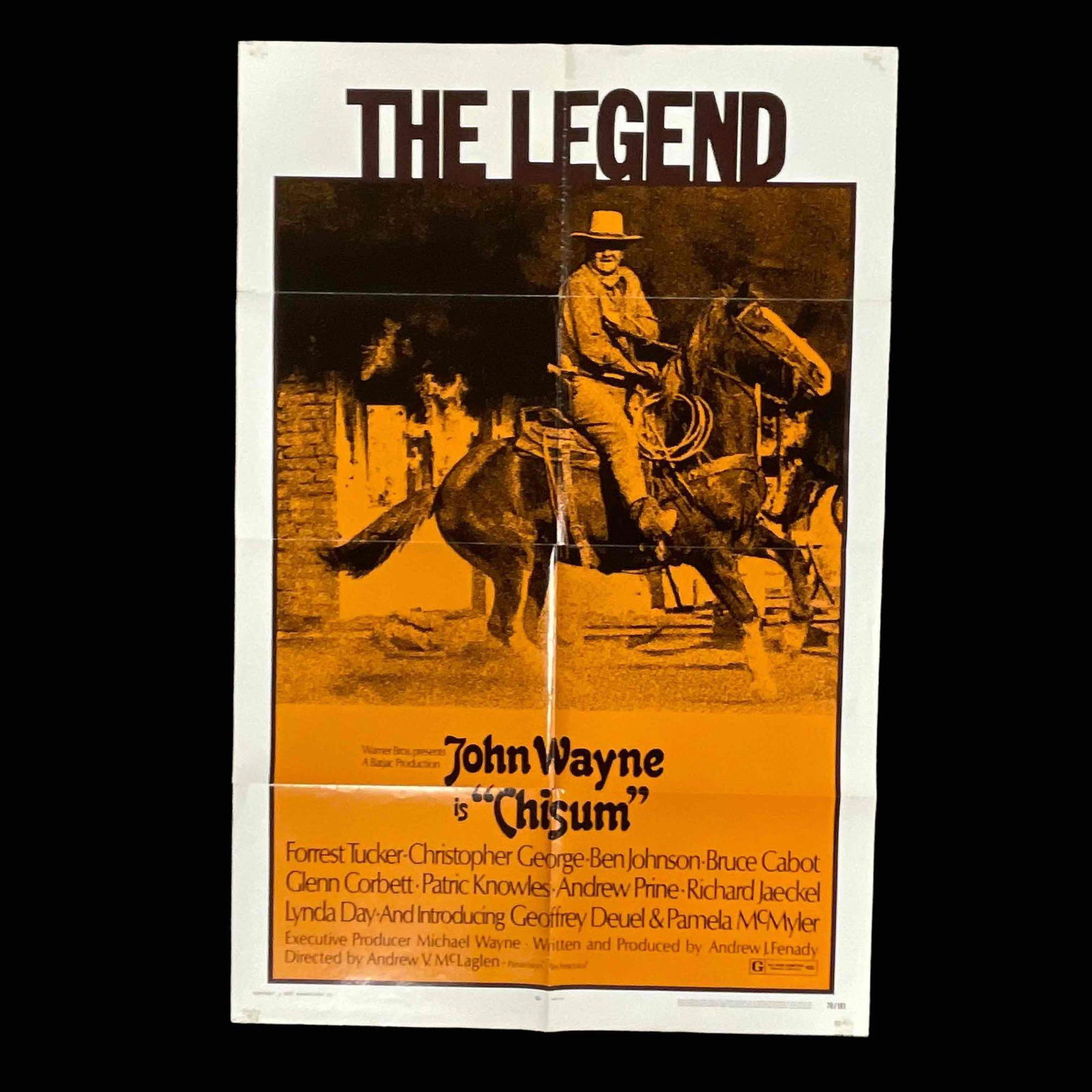 CHISUM - ONE SHEET: 27x41, 1970, U.S., Warner Brothers, western John Wayne. Ben Johnson B condition Quantity: 1