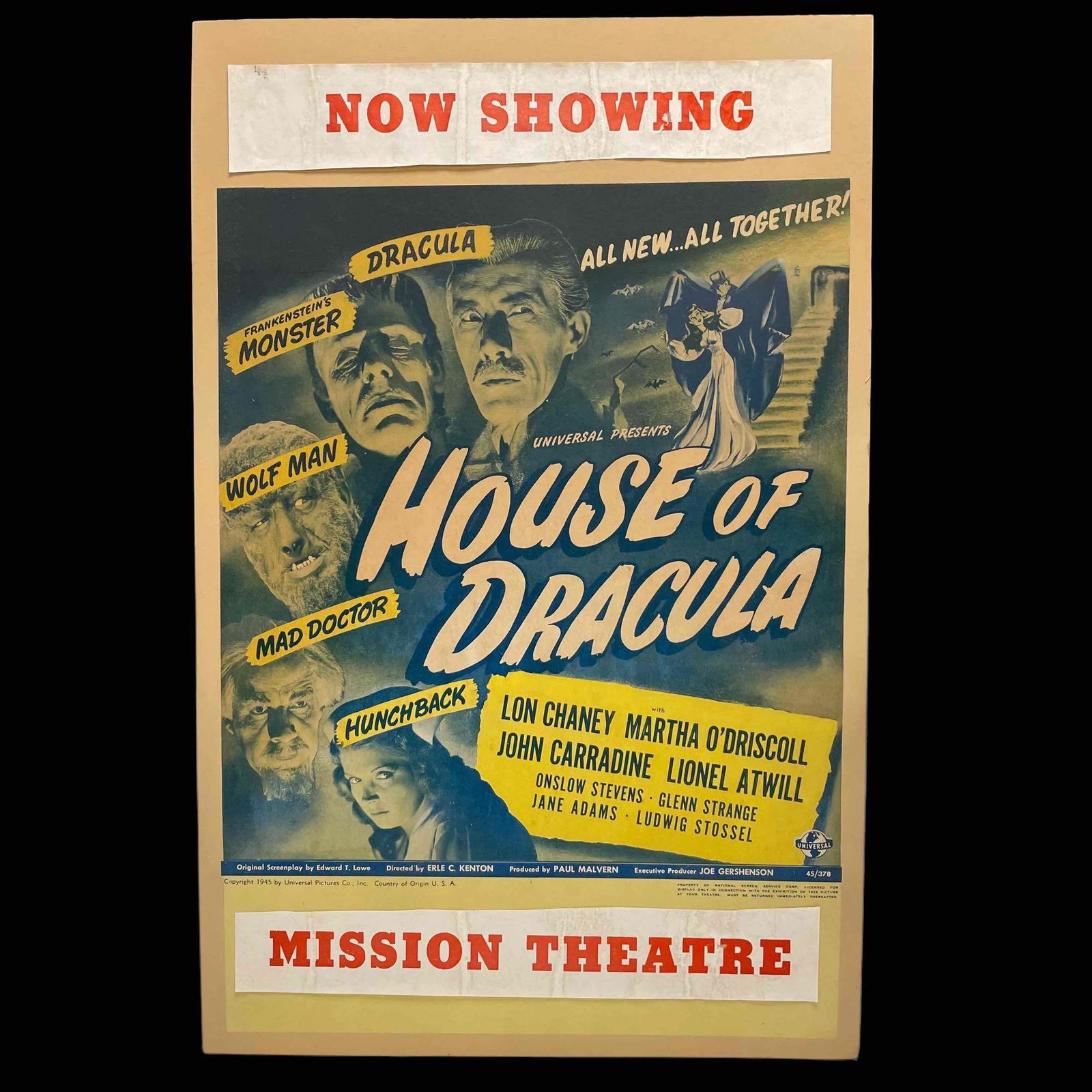 HOUSE OF DRACULA - WINDOW CARD (1 of 10)