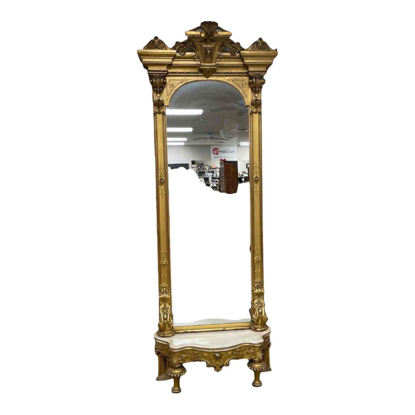 19th c. American Gilt Renaissance Revival Pier Mirror (1 of 13)