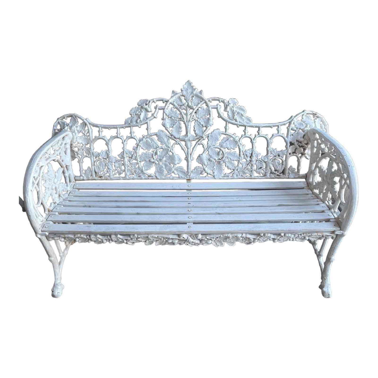 Oak Leaf and Acorn 5ft Cast Iron Garden Bench (1 of 13)