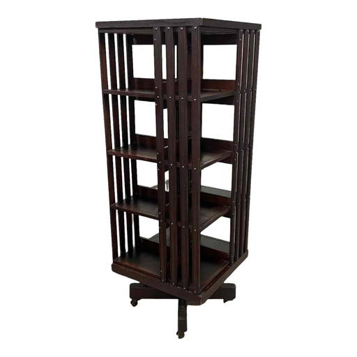 5ft Danner Oak Revolving Bookcase