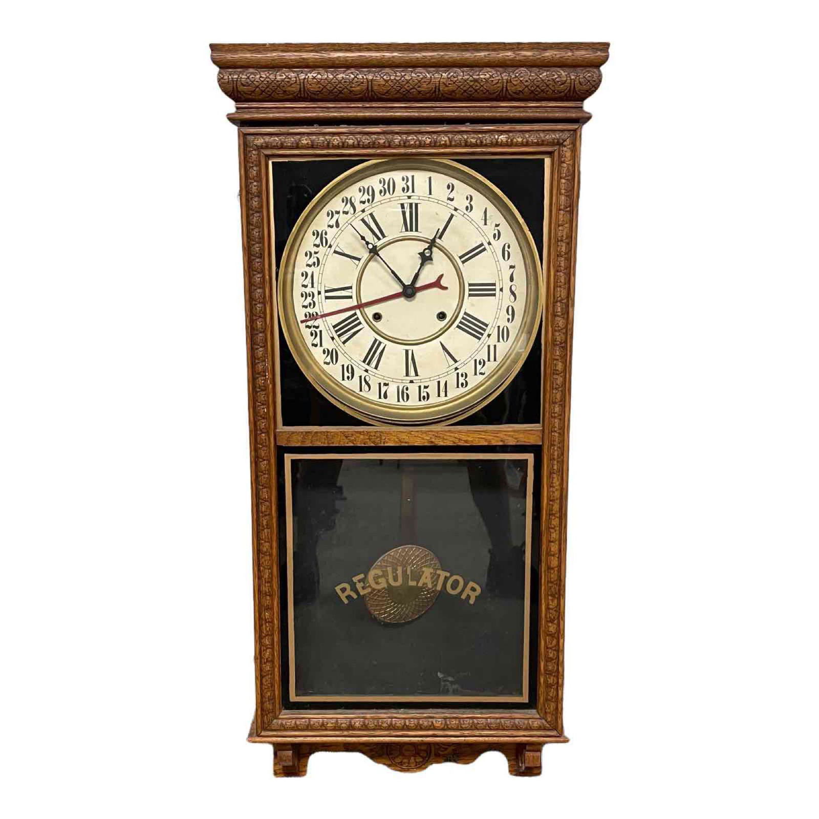 Calendar Regulator Wall Clock With Key