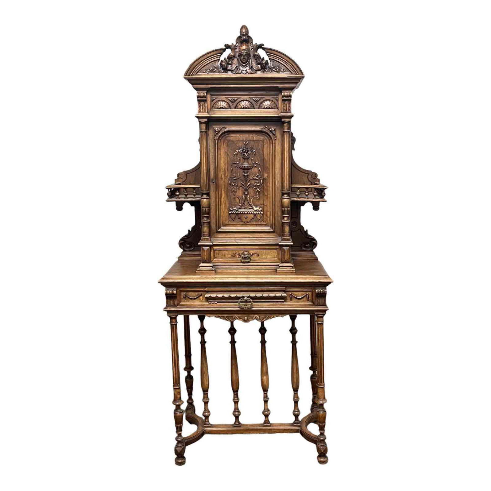 Henry II Carved Renaissance Cabinet on Stand (1 of 20)