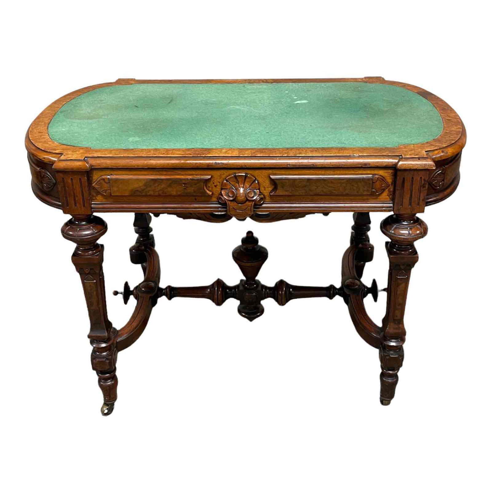 19th C. American Renaissance  Walnut Desk -Attr Herter Bros (1 of 20)