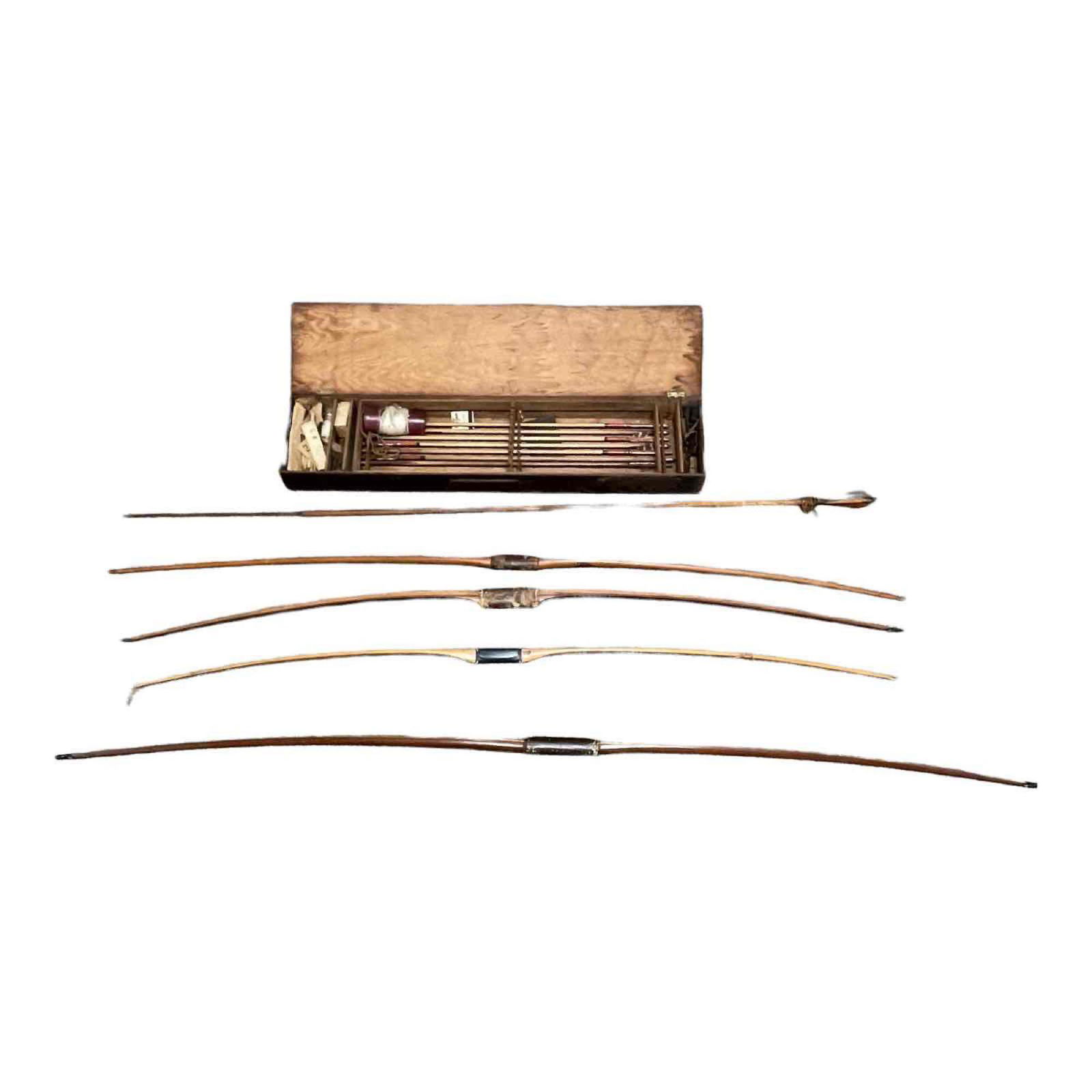 Vintage Archery Long Bows and Arrow Group (1 of 20)