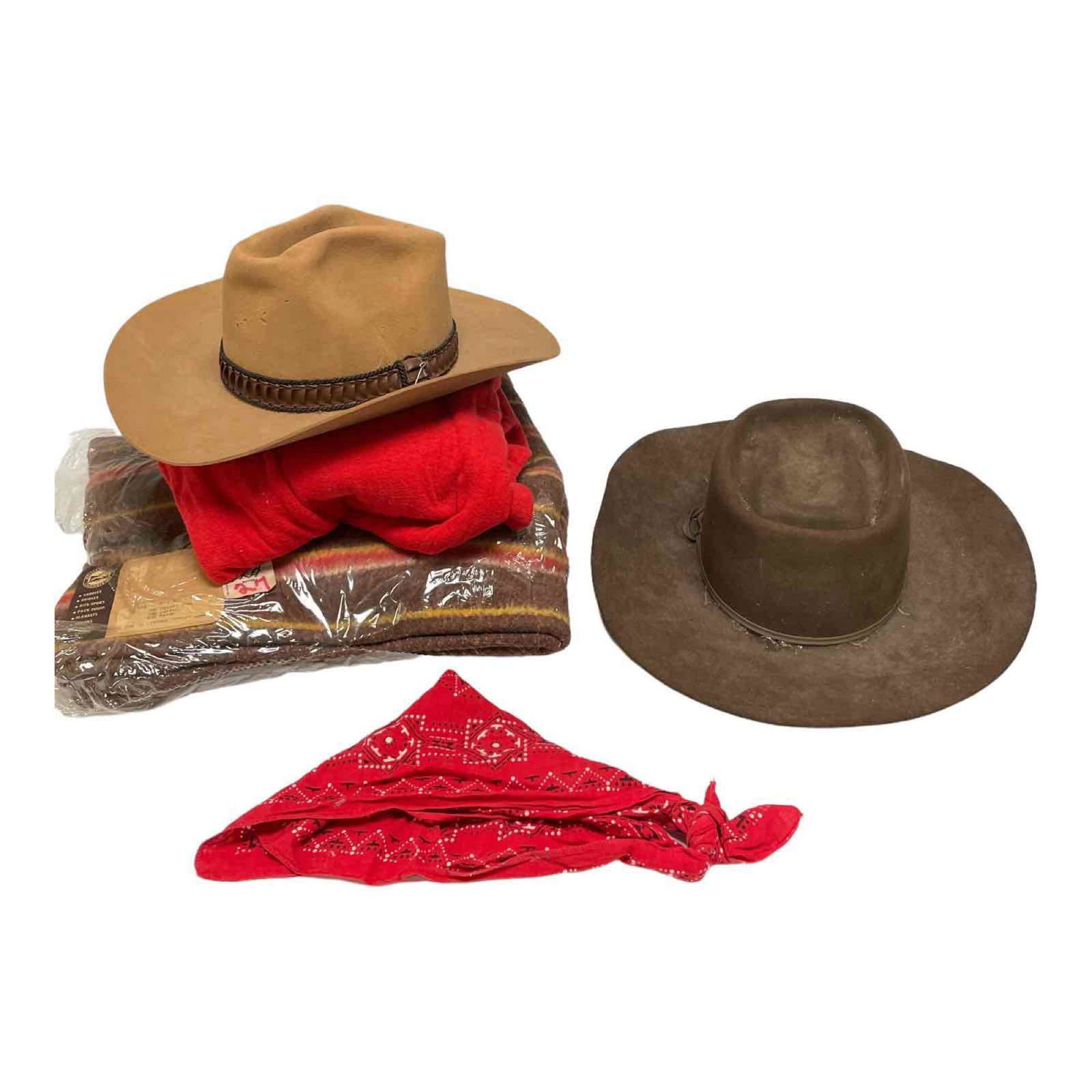 Stetson Beaver Hat and Western Cowboy Accessory Group (1 of 20)