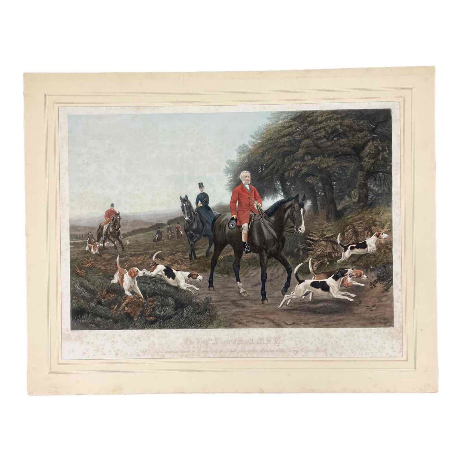 1878 English Hunt Scene Engraving by James Scott after Charles Lutyens (1 of 16)