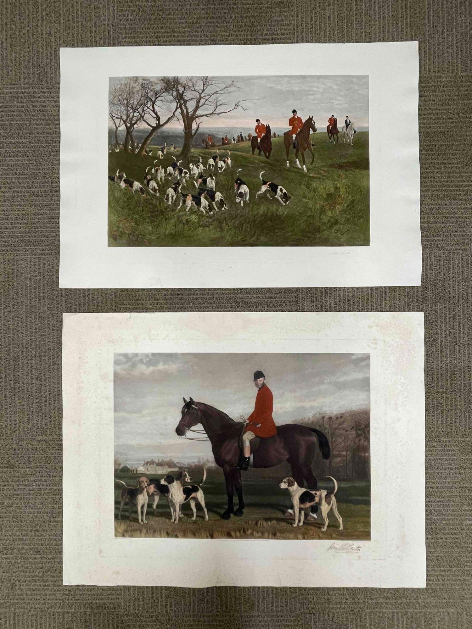 Two English Fox Hunting Sport Colored Engravings (1 of 20)