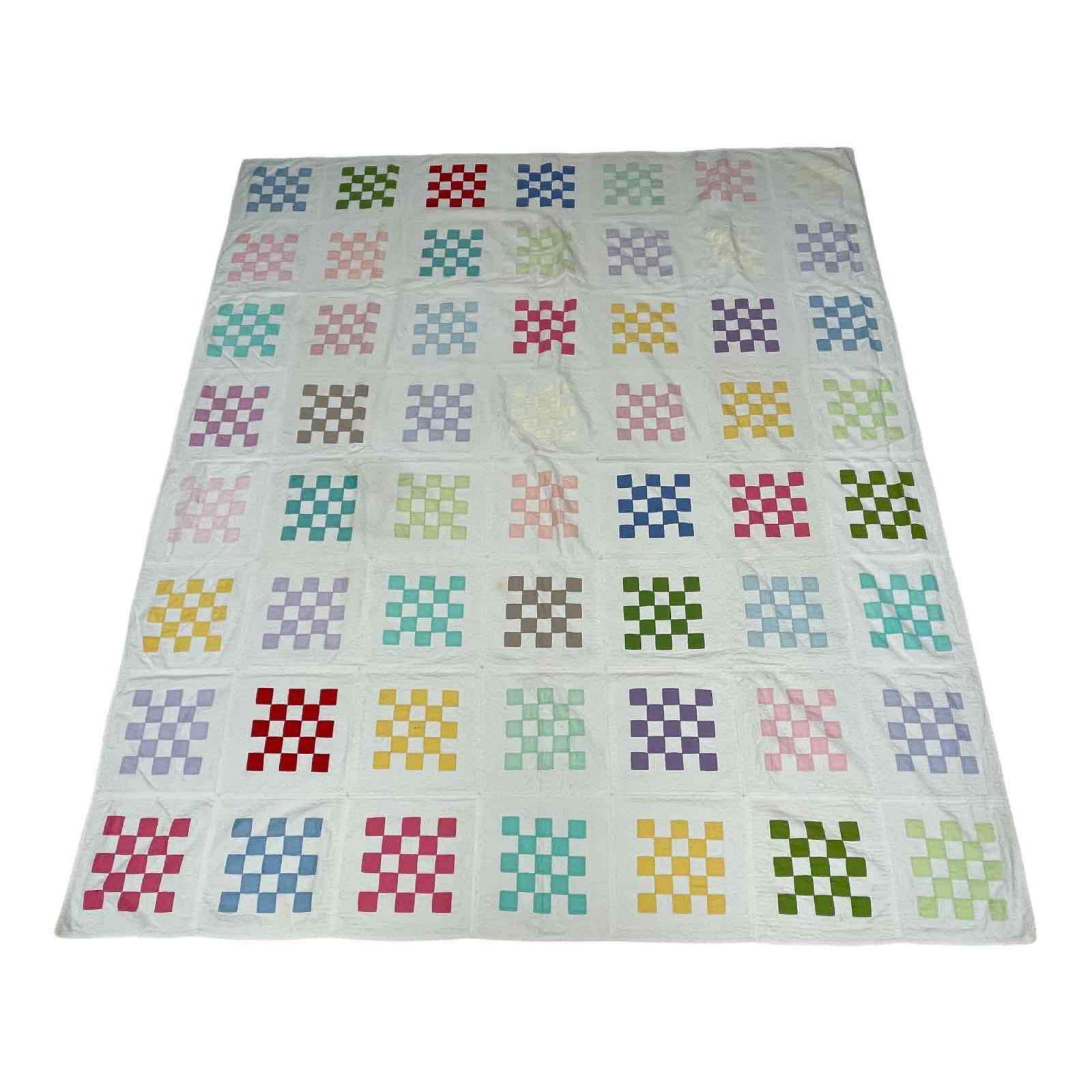 Colorful Checkerboard Patchwork Quilt (1 of 16)
