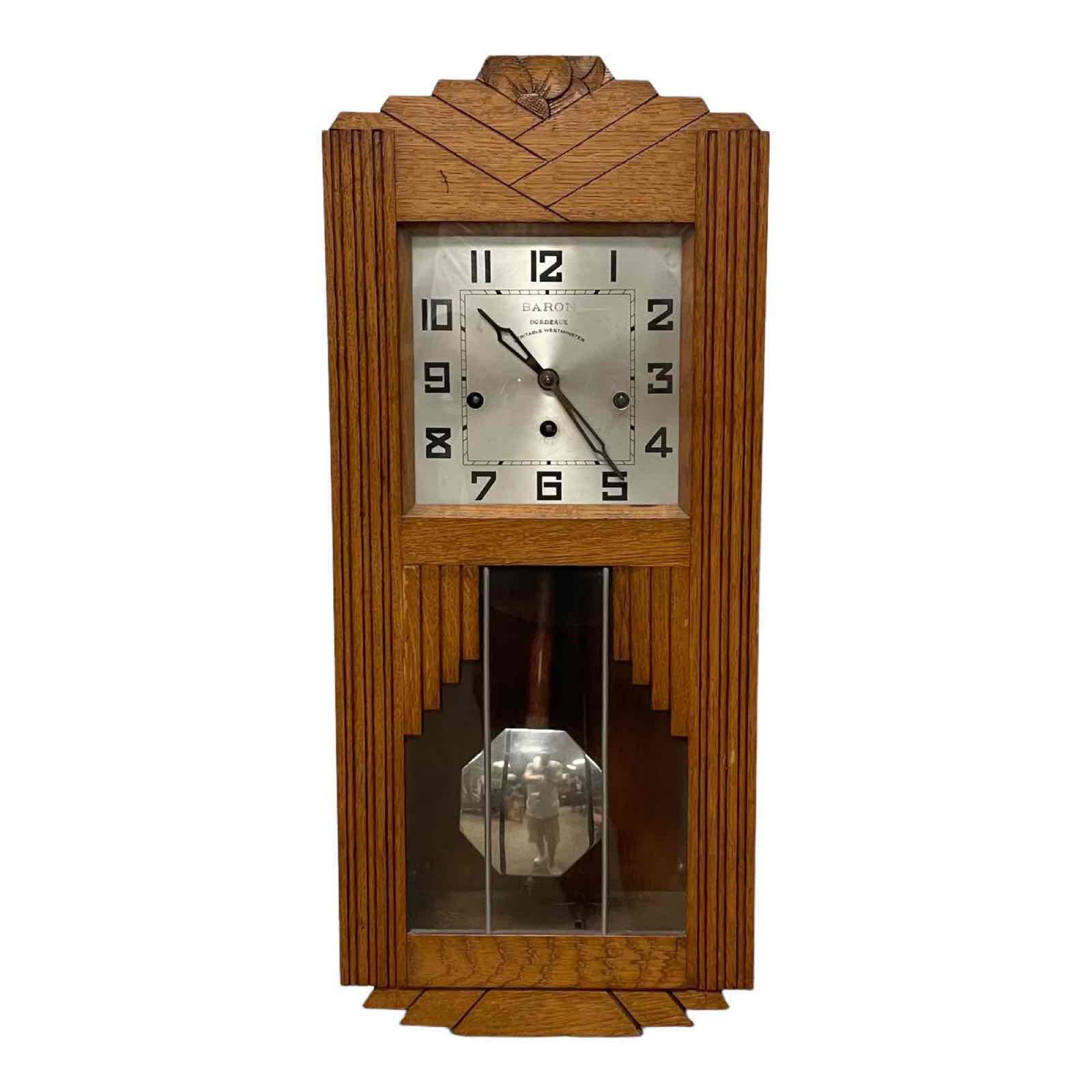 Art Deco BARON Bordeaux Veritable Westminster Wall Clock (1 of 20)