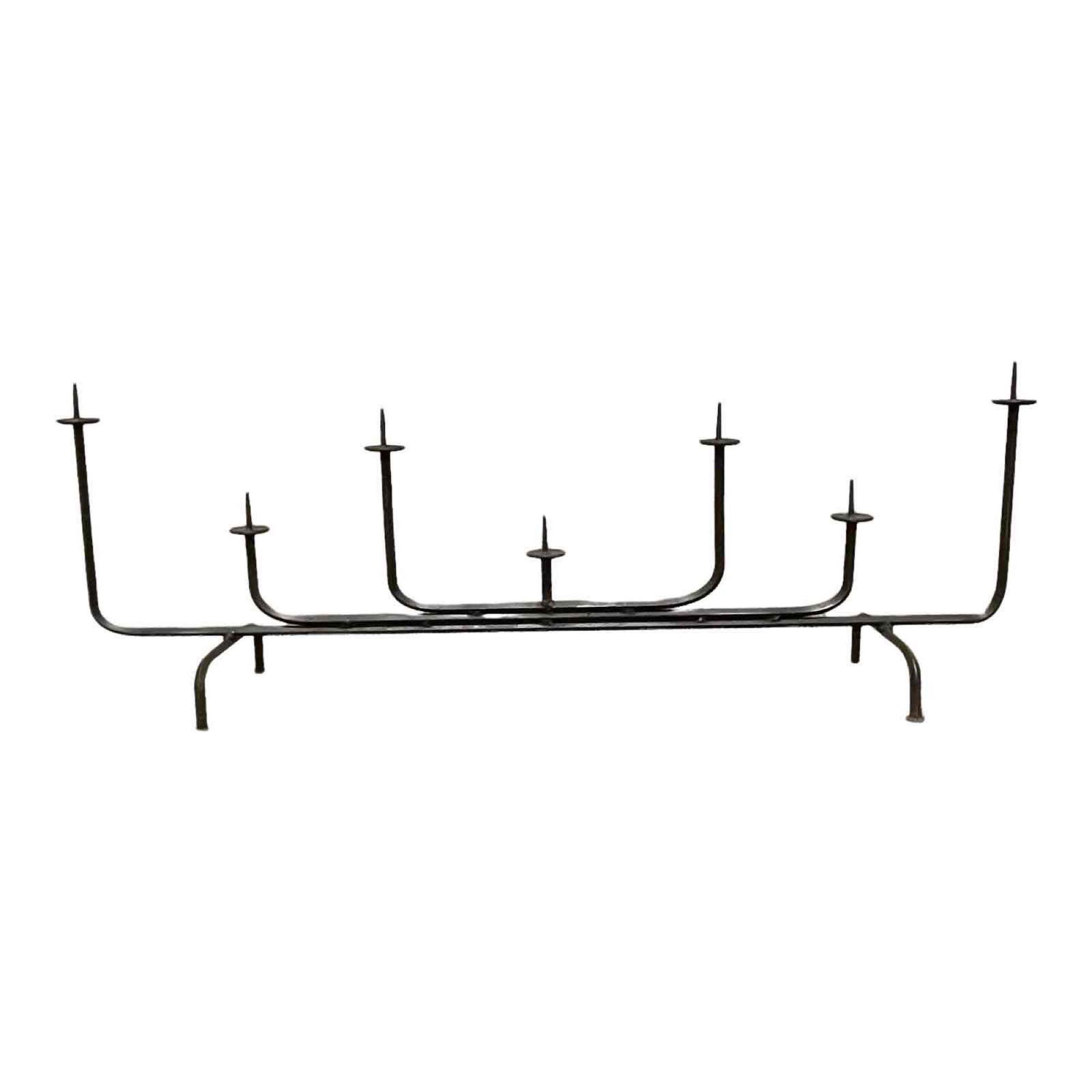 Gothic Style Wrought Iron 7 Light Candelabra  Tabletop Centerpiece  44" (1 of 17)