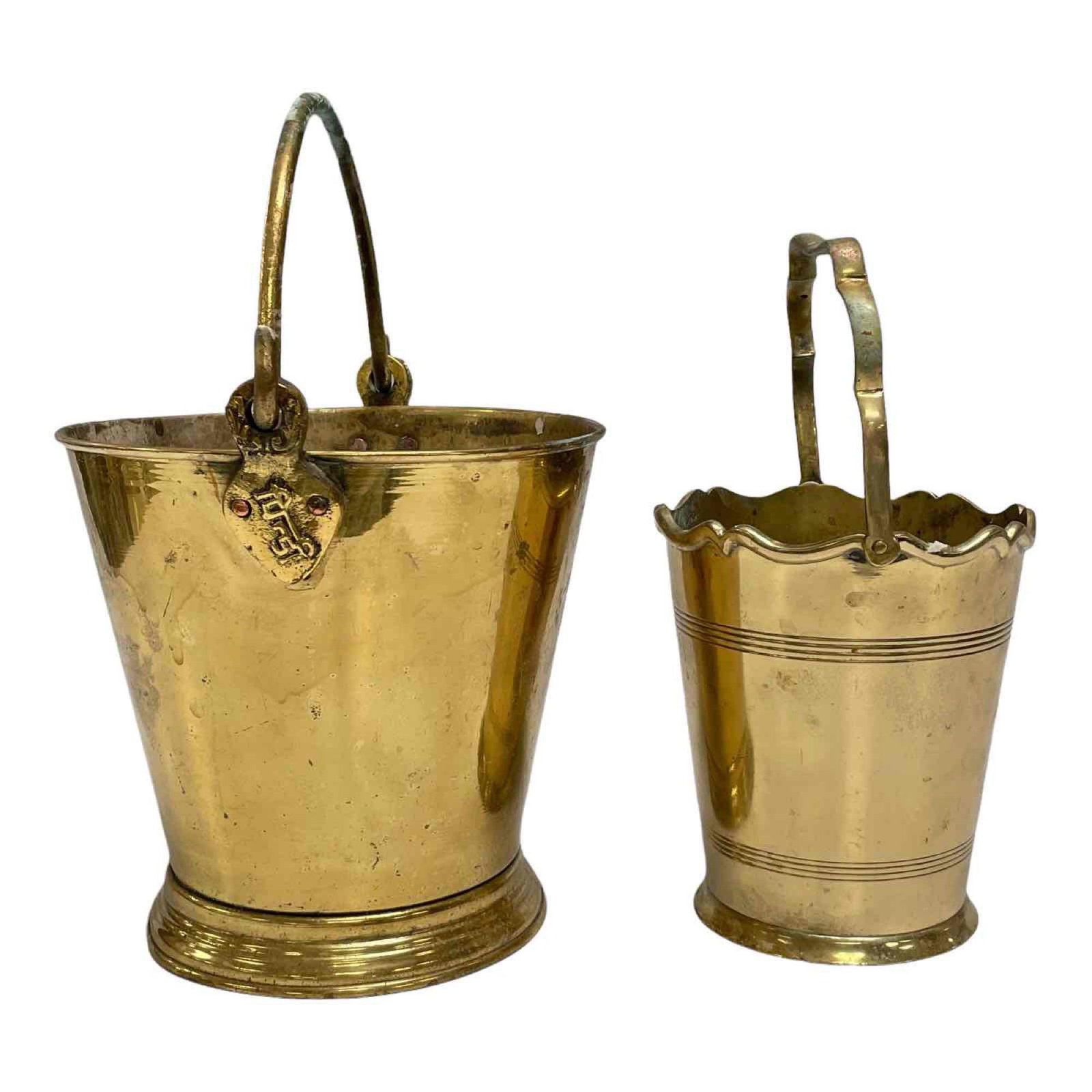 2 Brass Handled Ash or Coal Pails/Buckets (1 of 18)