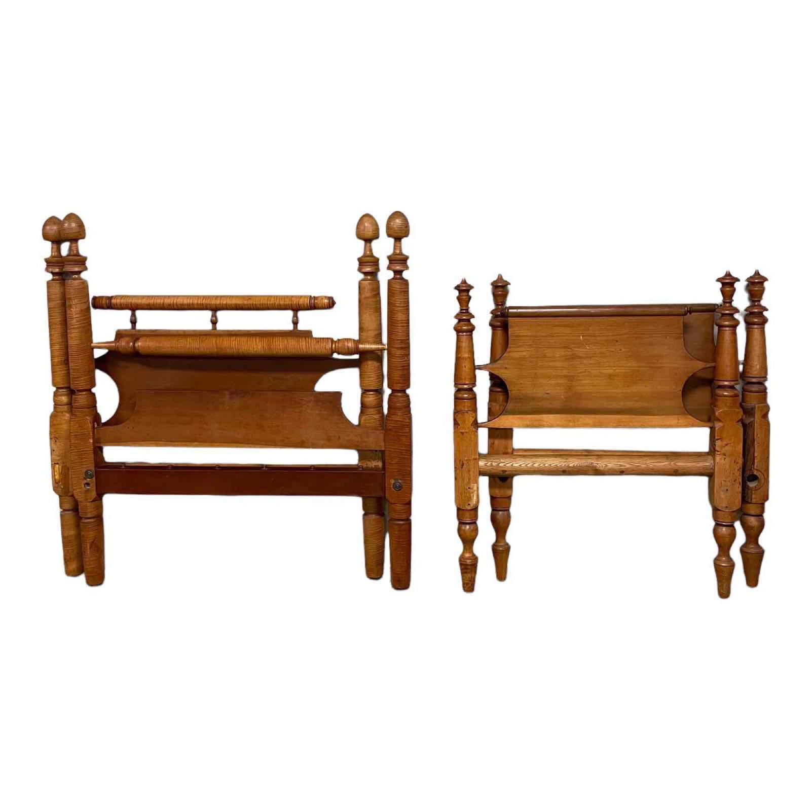 Early American Country Cherry and Maple Rope Beds (1 of 15)