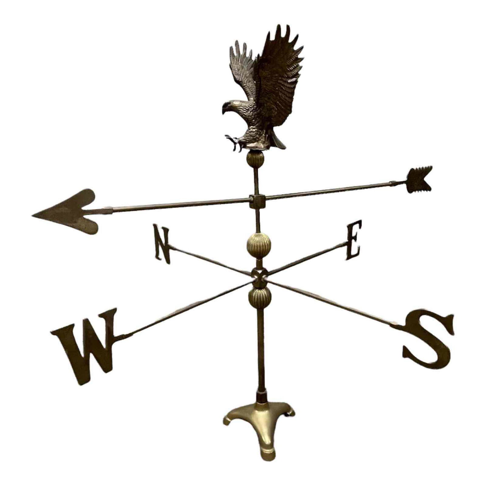 Decorative 20th Century Brass Eagle Directional Weather-vane (1 of 20)