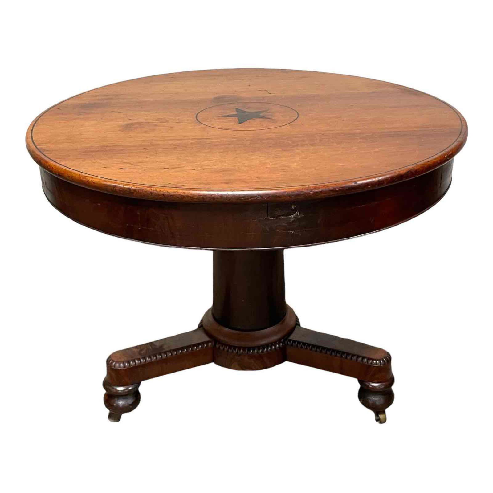 Early 19th Century Americana Center Hall Table (1 of 18)