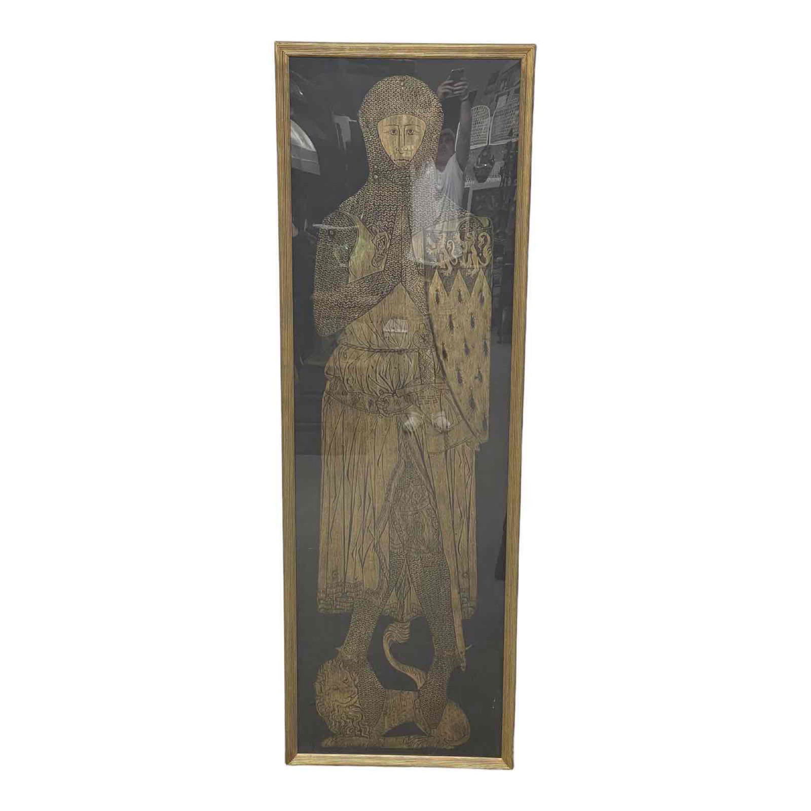 Life Size Brass Rubbing of Knight At Salisbury Cathedral (1 of 20)