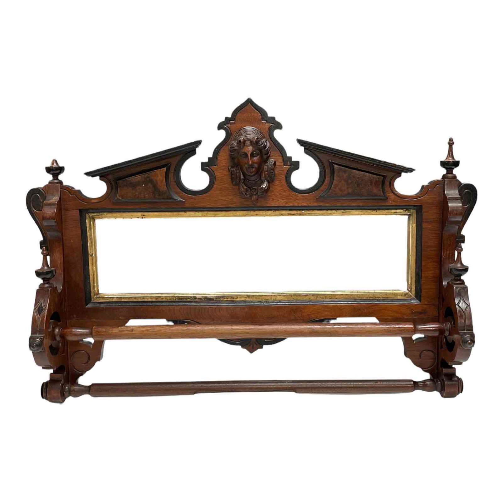 American Renaissance Revival Carved Rack - Towel Bar (1 of 16)