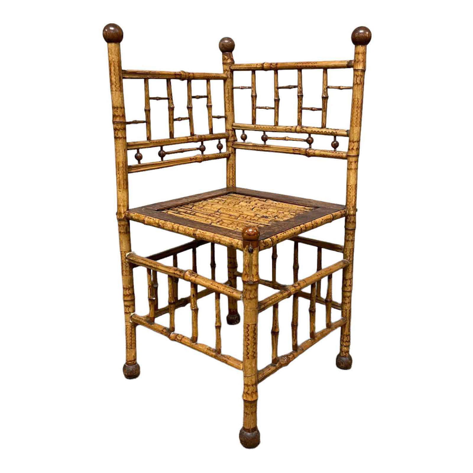 19th Century Bamboo Corner Chair (1 of 17)