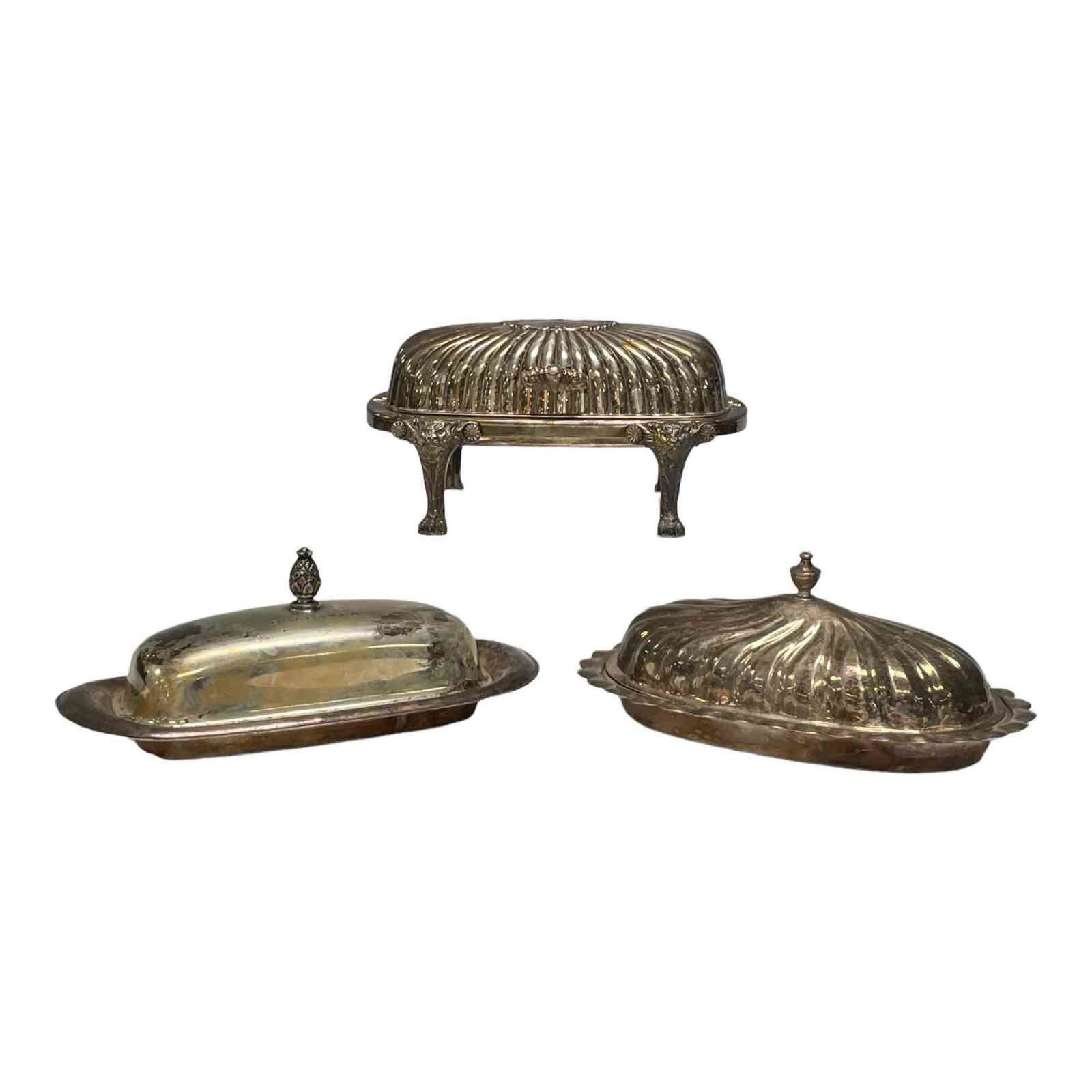 Three Silver Plated Butter Dishes (1 of 18)