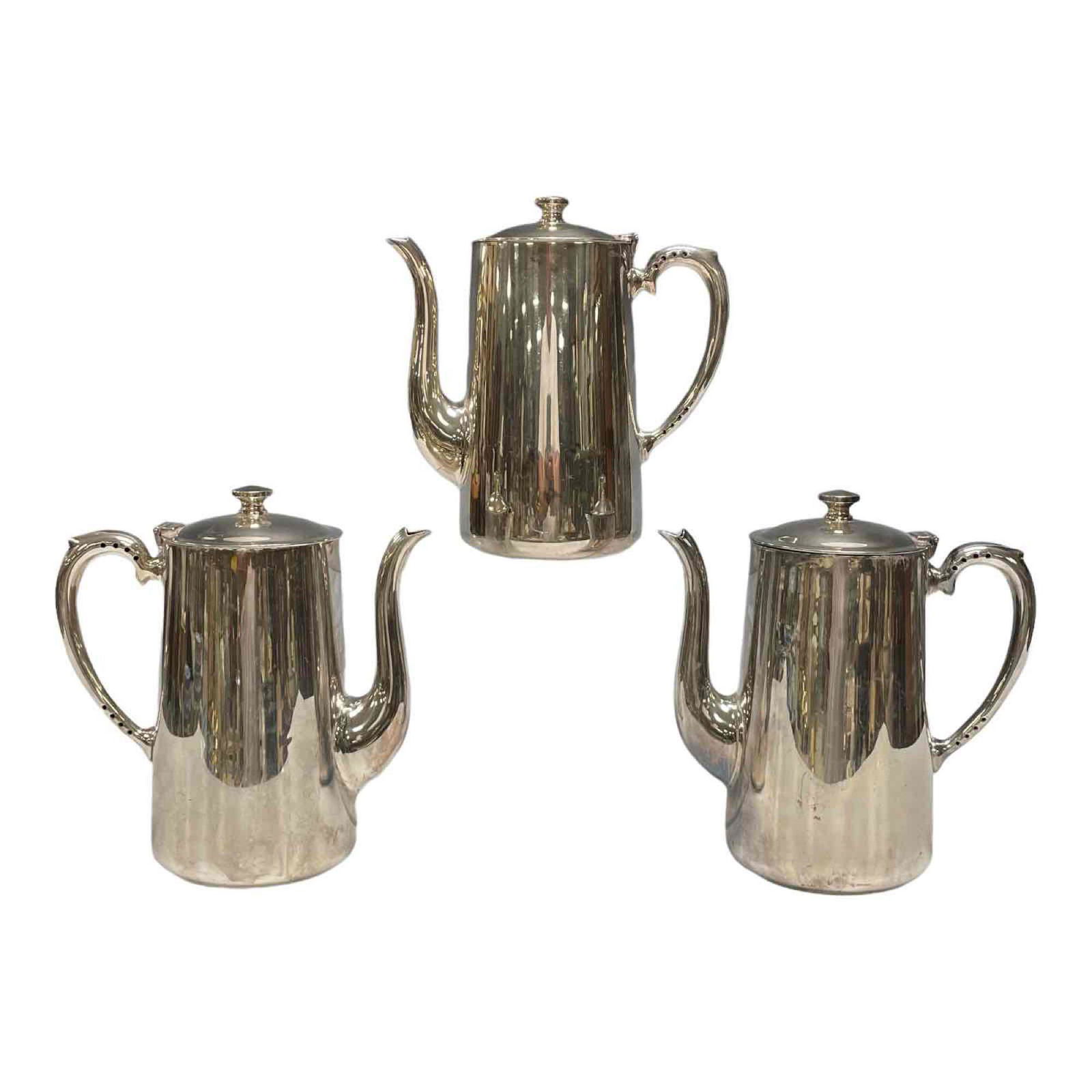 Three English Silver Plated Coffee Pots by THE CHESTER Pco (1 of 13)