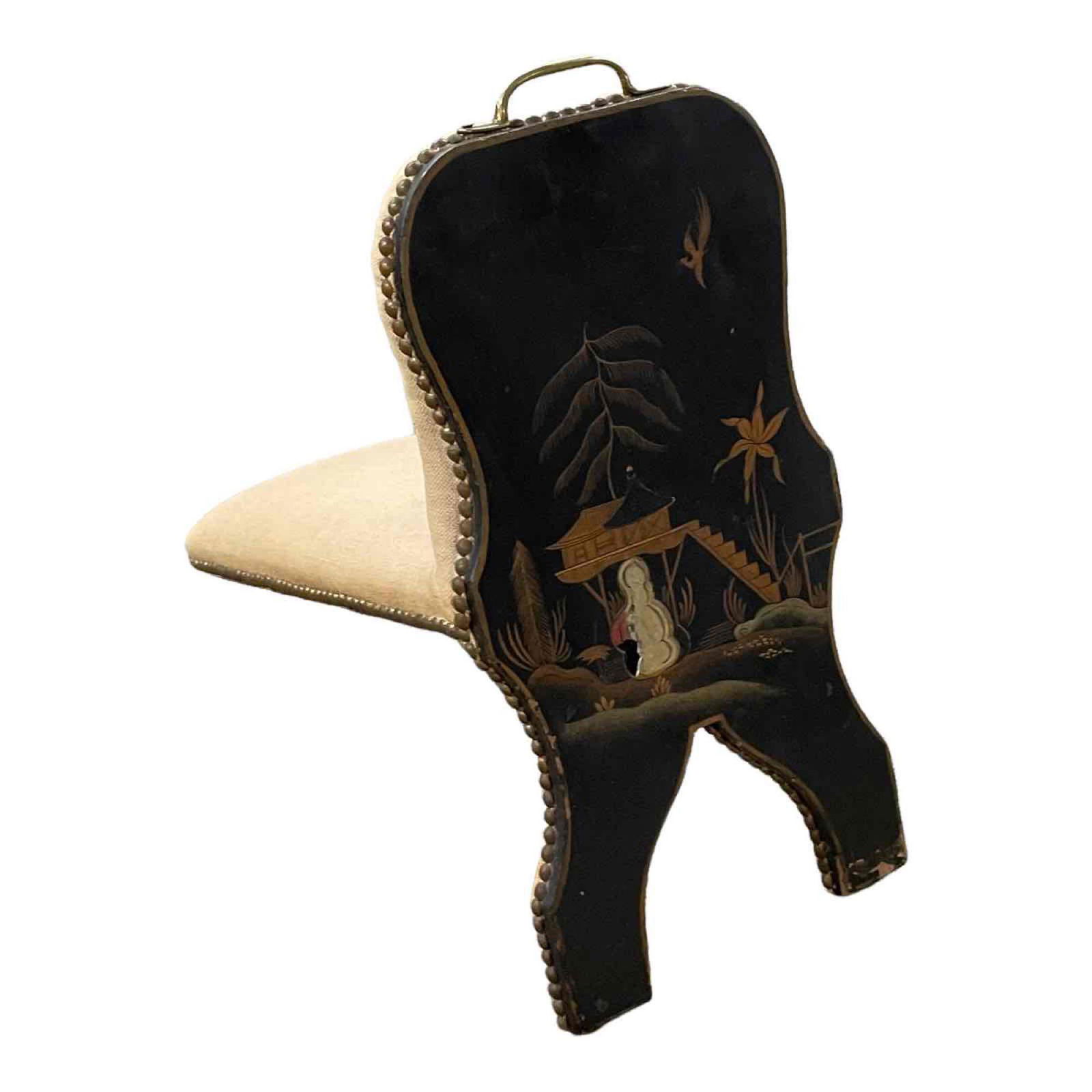 Unusual 19th Century Gout Stool with Chinese Motif (1 of 20)