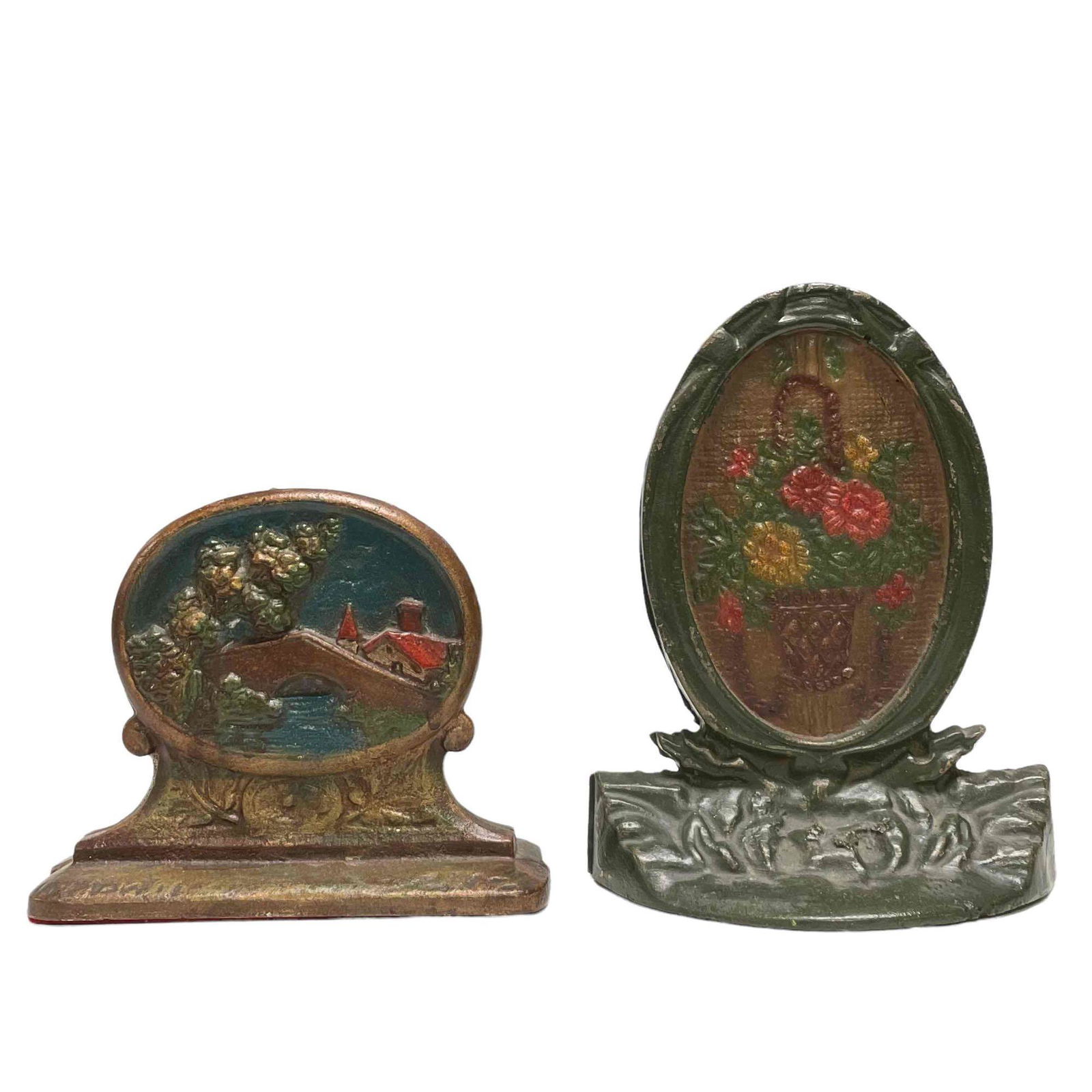 2 Sets of Antique Cold Painted Cast Iron Bookends (1 of 13)