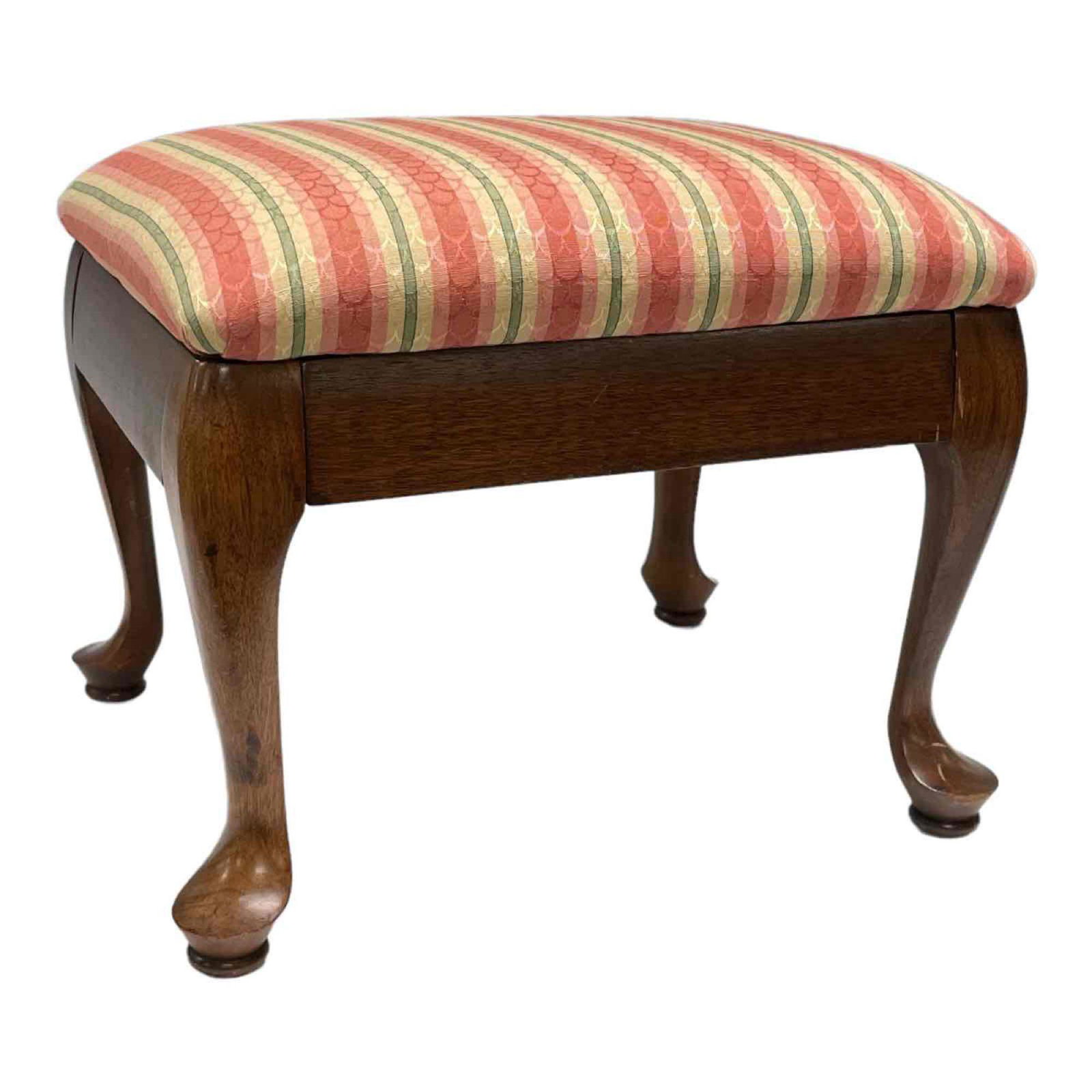 1940's Queen Anne Mahogany Foot Stool (1 of 12)