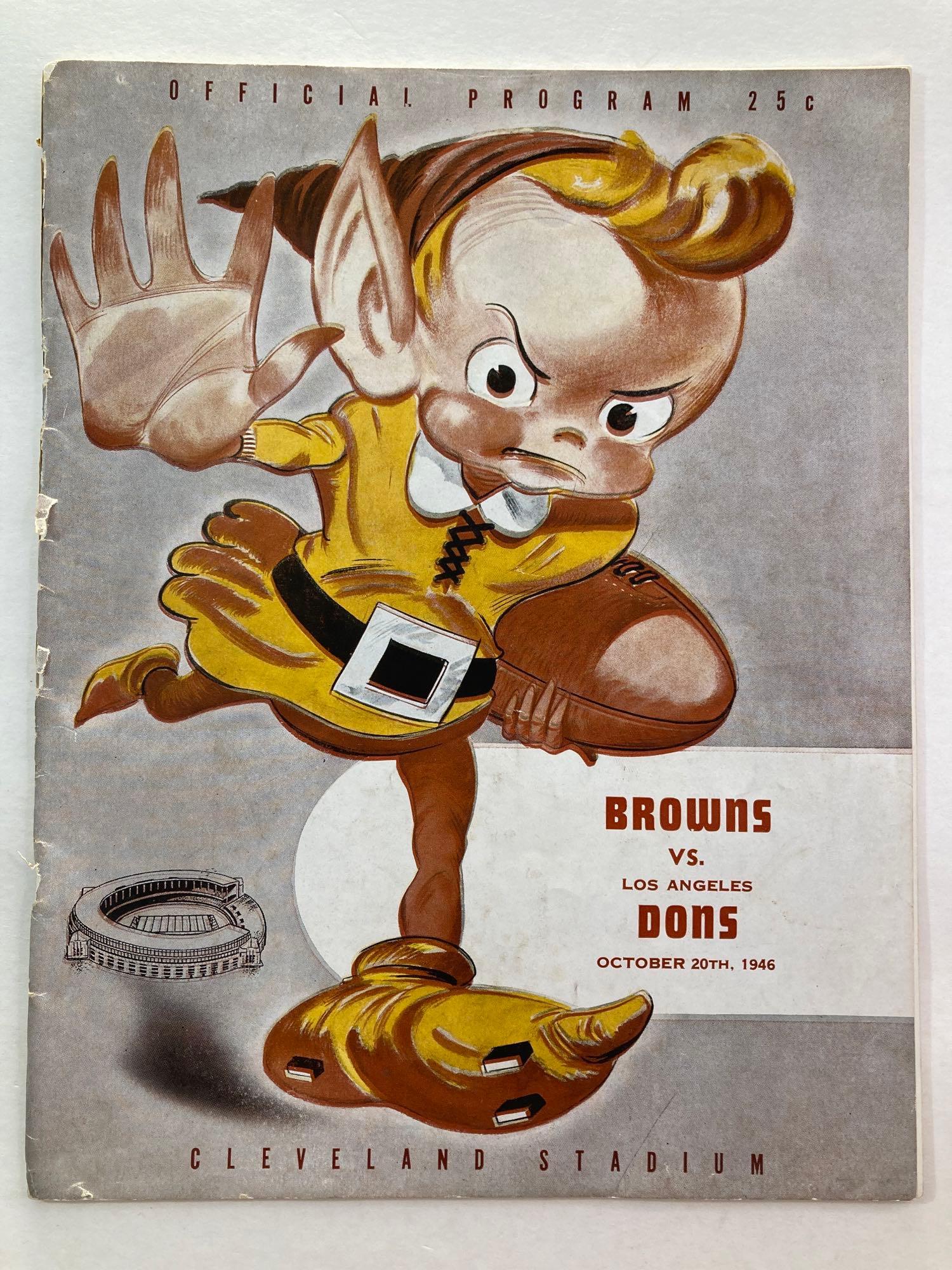 1946 Cleveland Browns vs Dons Program 4th Home Game Ever (1 of 10)