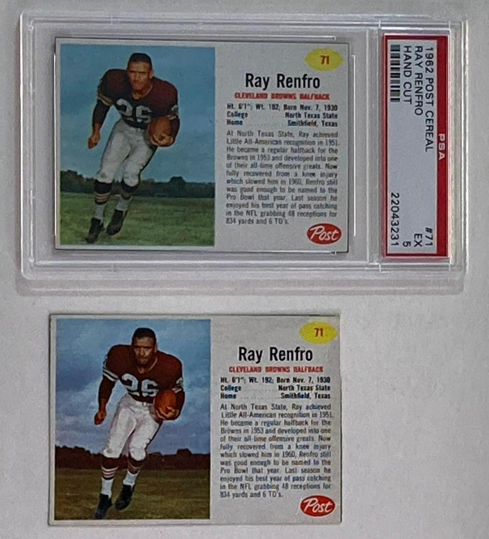 1962 Post Cereal #71 Ray Renfro PSA 5 + Ungraded (1 of 9)