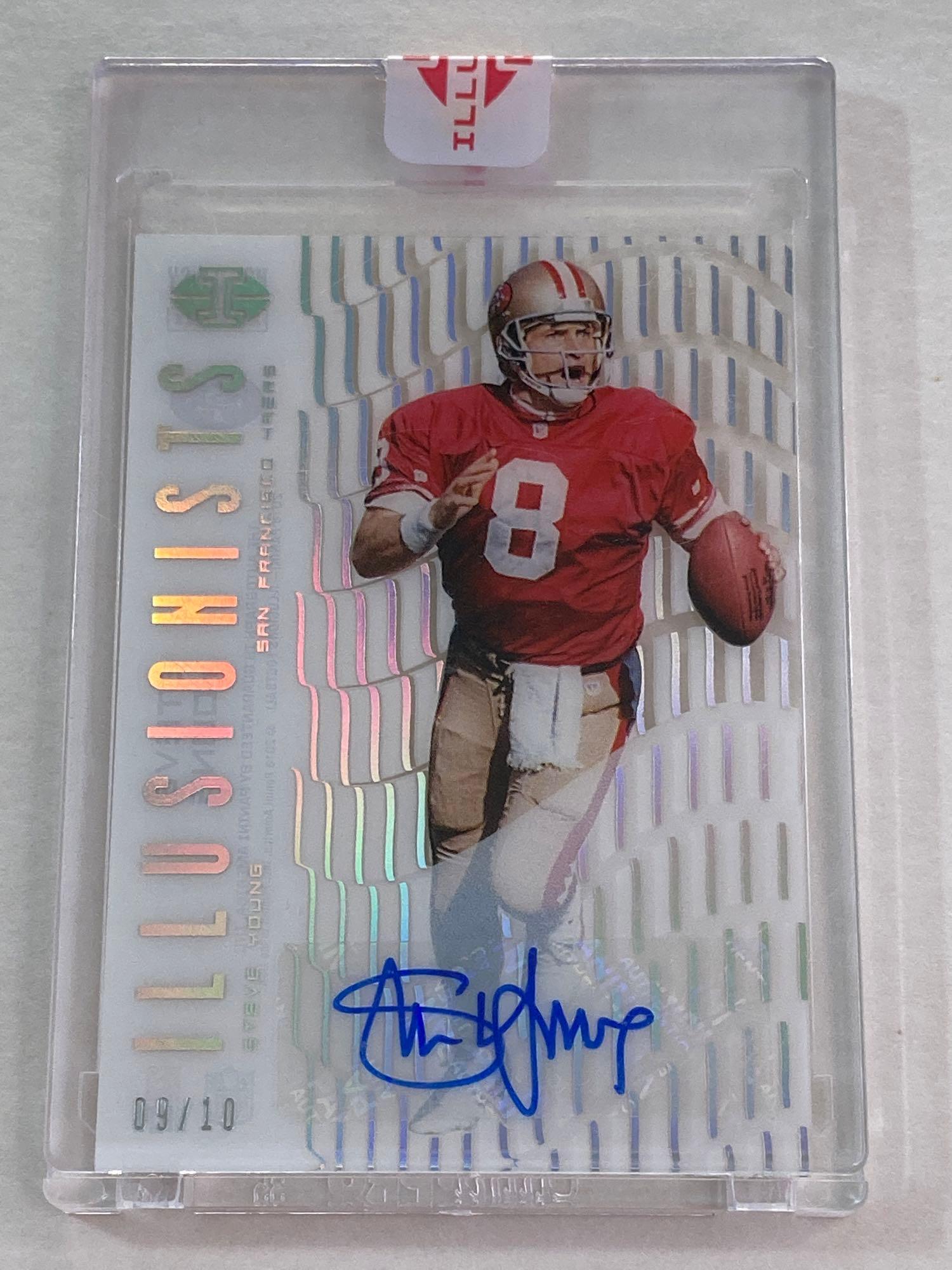 2018 Panini Illusions Steve Young Illusionists Auto 09/10 (1 of 8)