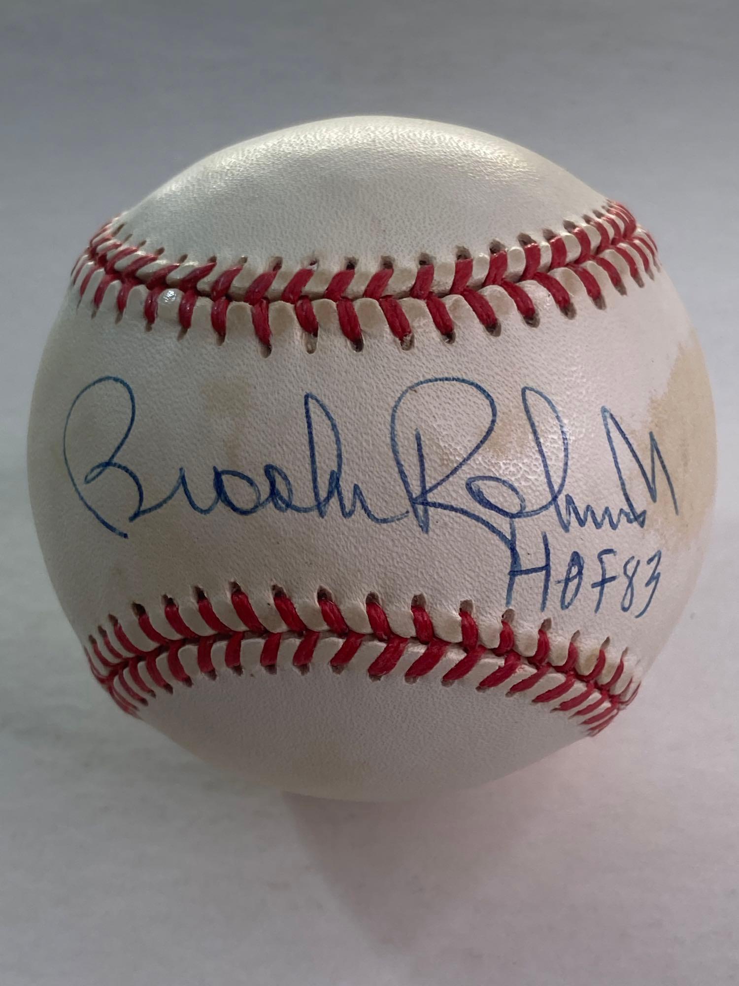 Brooks Robinson Signed and Inscribed Baseball (1 of 8)