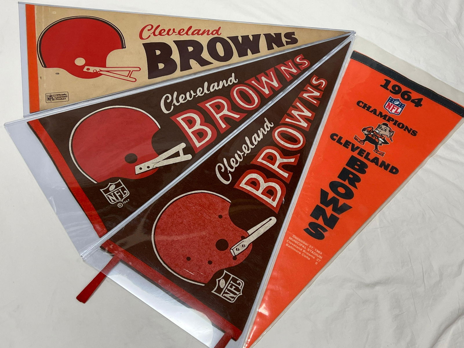 (4) Cleveland Browns Full-Sized Pennants (1 of 19)