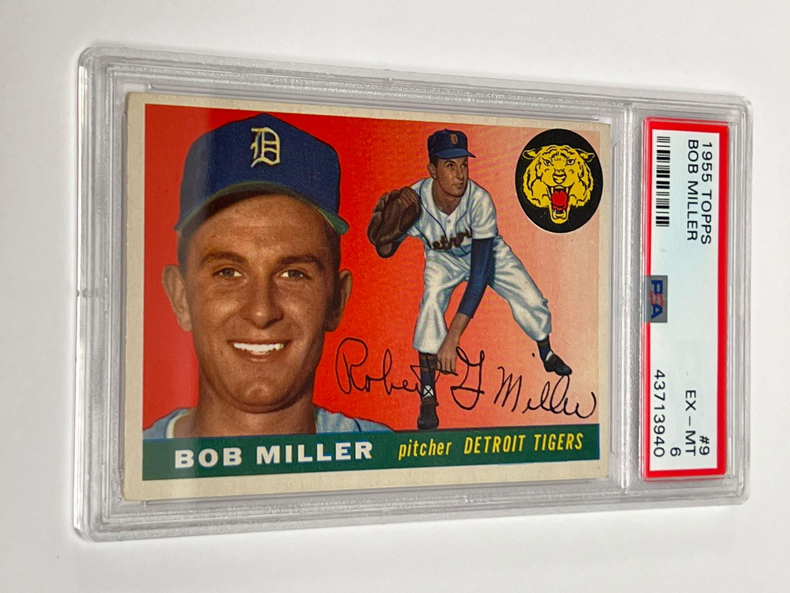 1955 Topps #9 Bob Miller PSA 6 Detroit (1 of 4)