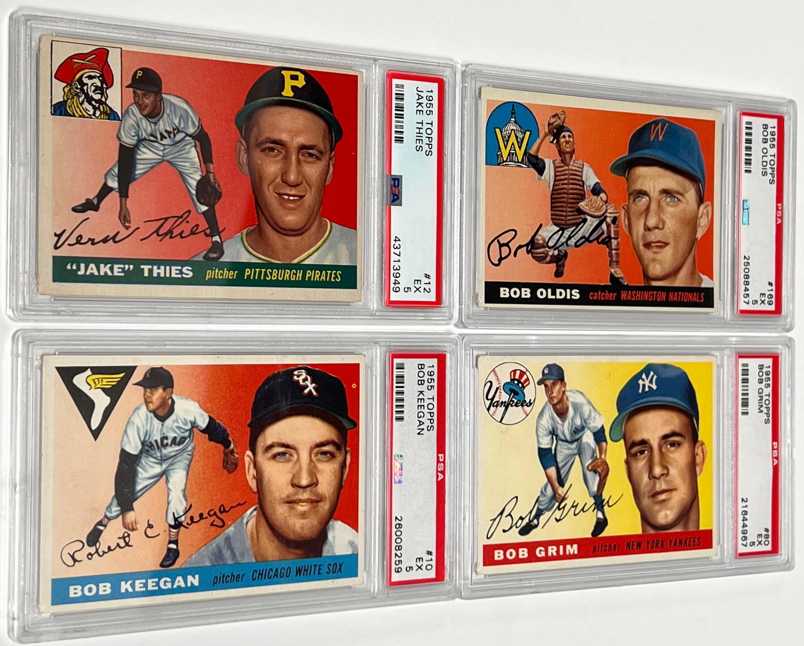 1955 Topps PSA 5 Graded Cards (1 of 6)